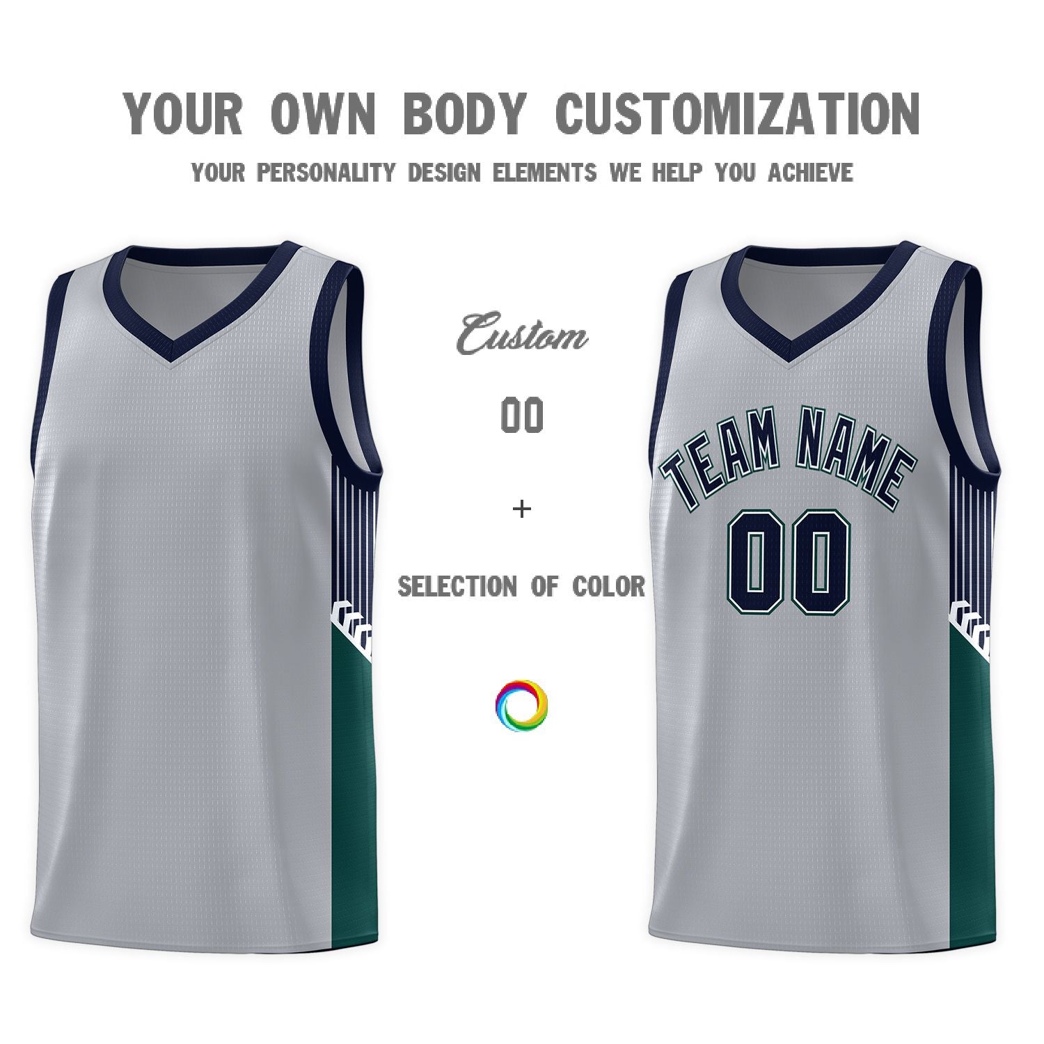 Custom Neon Green Navy-White Side Two-Tone Classic Sports Uniform Basketball Jersey |KXKSHOP