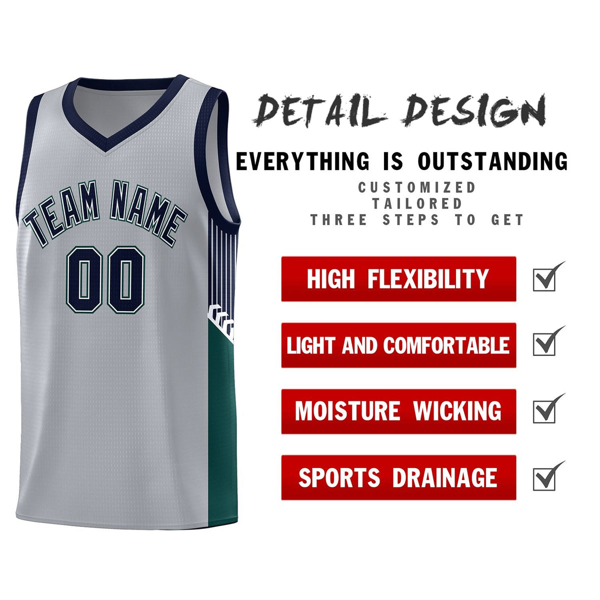Custom Neon Green Navy-White Side Two-Tone Classic Sports Uniform Basketball Jersey |KXKSHOP