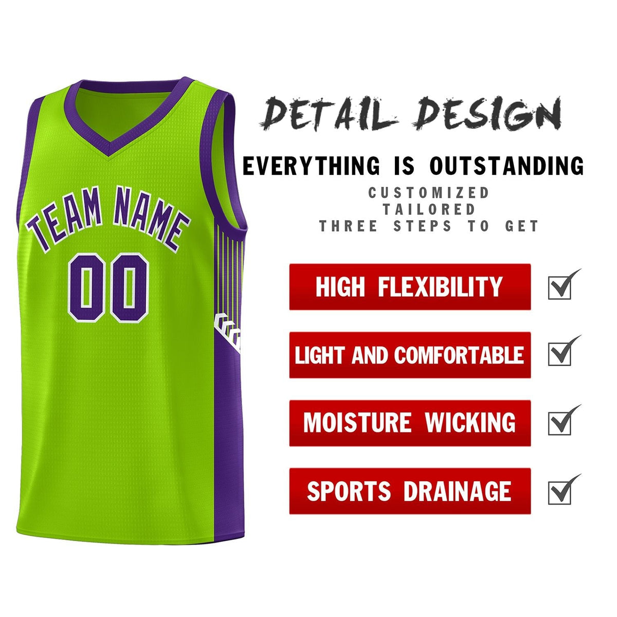 Custom Neon Green Navy-White Side Two-Tone Classic Sports Uniform Basketball Jersey |KXKSHOP