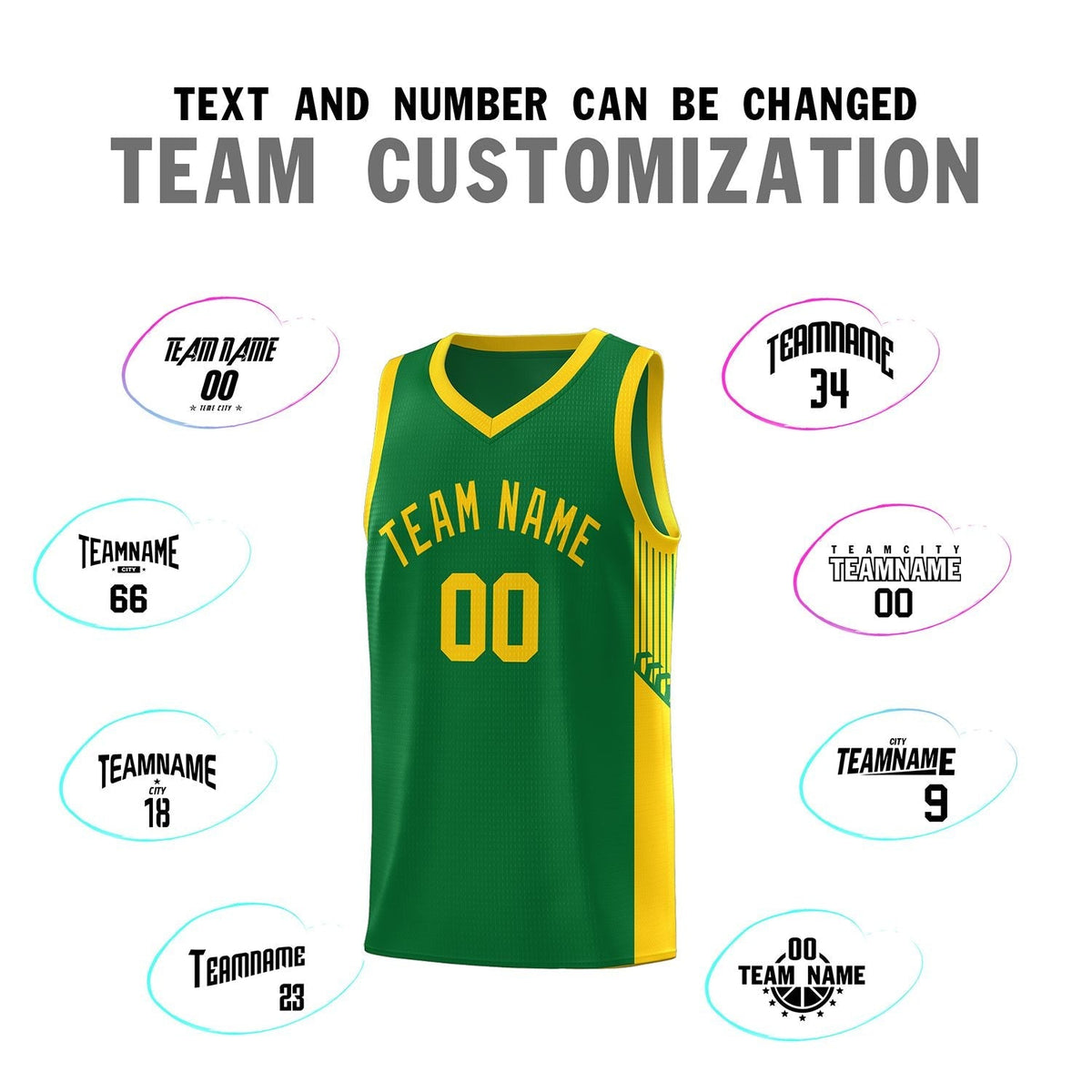 Custom Neon Green Navy-White Side Two-Tone Classic Sports Uniform Basketball Jersey |KXKSHOP