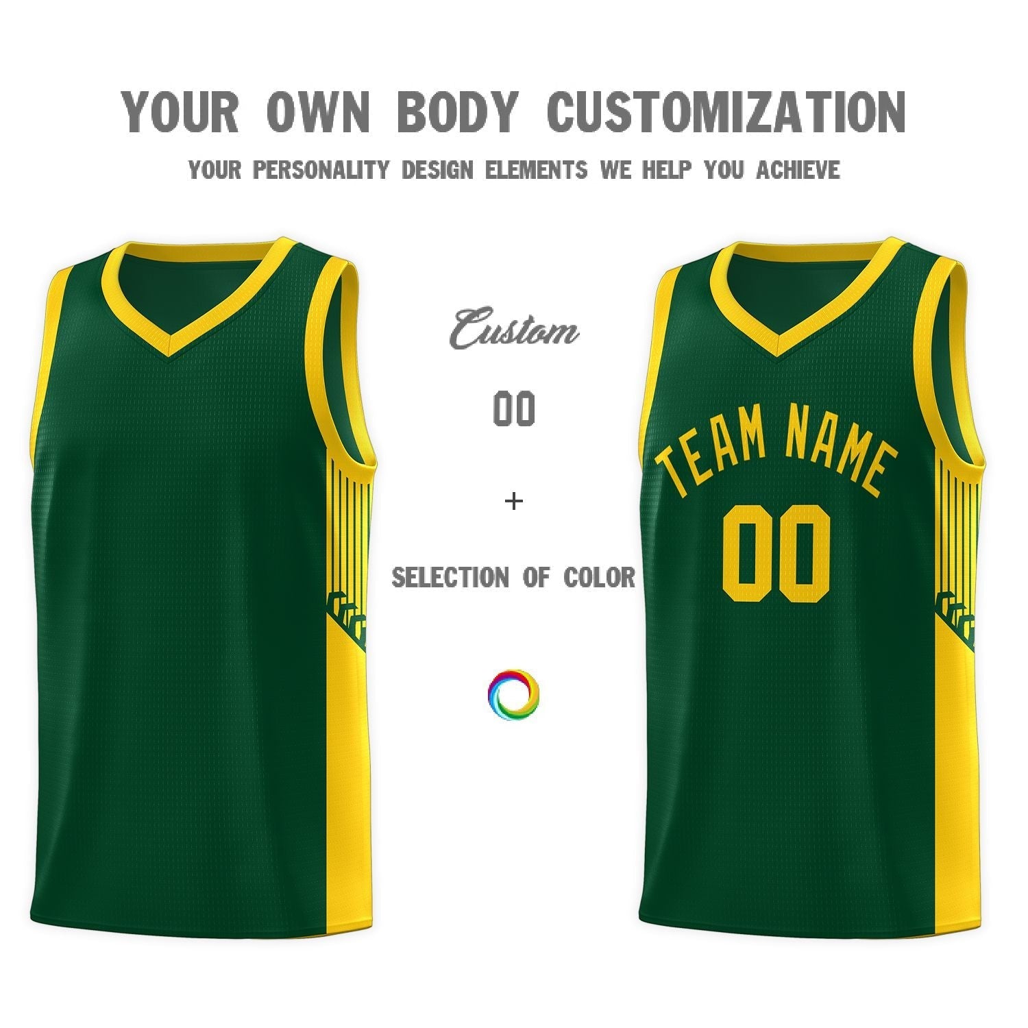 Custom Neon Green Navy-White Side Two-Tone Classic Sports Uniform Basketball Jersey |KXKSHOP