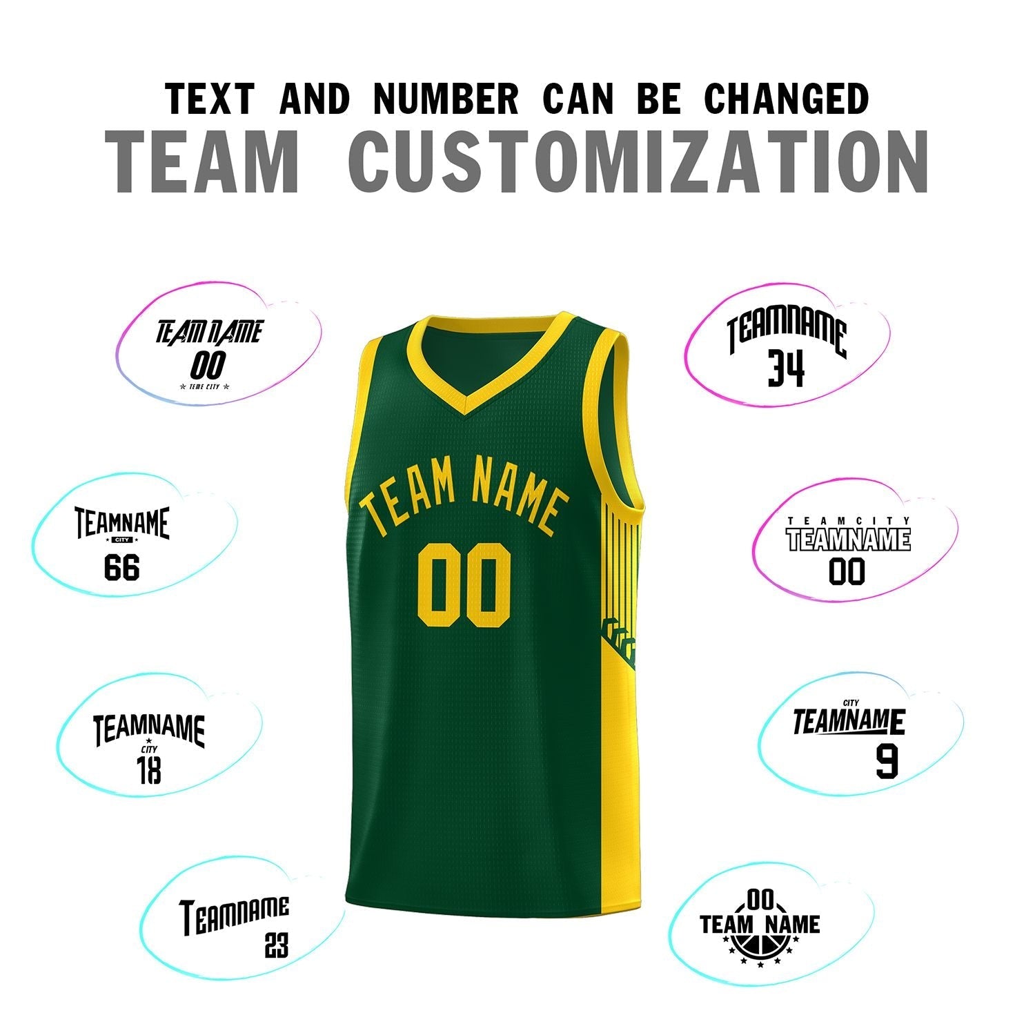 Custom Neon Green Navy-White Side Two-Tone Classic Sports Uniform Basketball Jersey |KXKSHOP