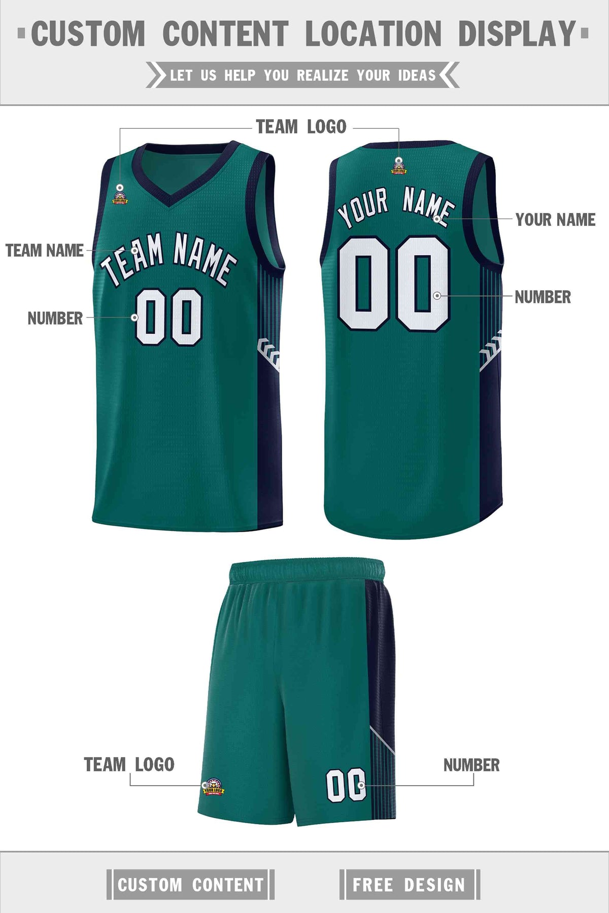 Custom Neon Green Navy-White Side Two-Tone Classic Sports Uniform Basketball Jersey |KXKSHOP