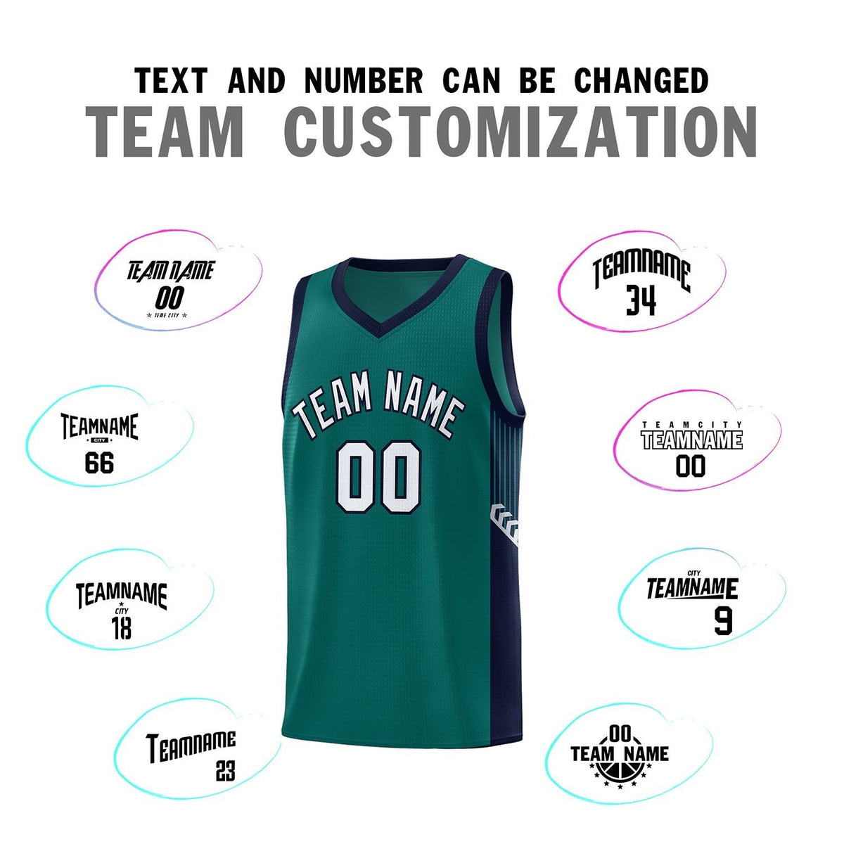 Custom Neon Green Navy-White Side Two-Tone Classic Sports Uniform Basketball Jersey |KXKSHOP