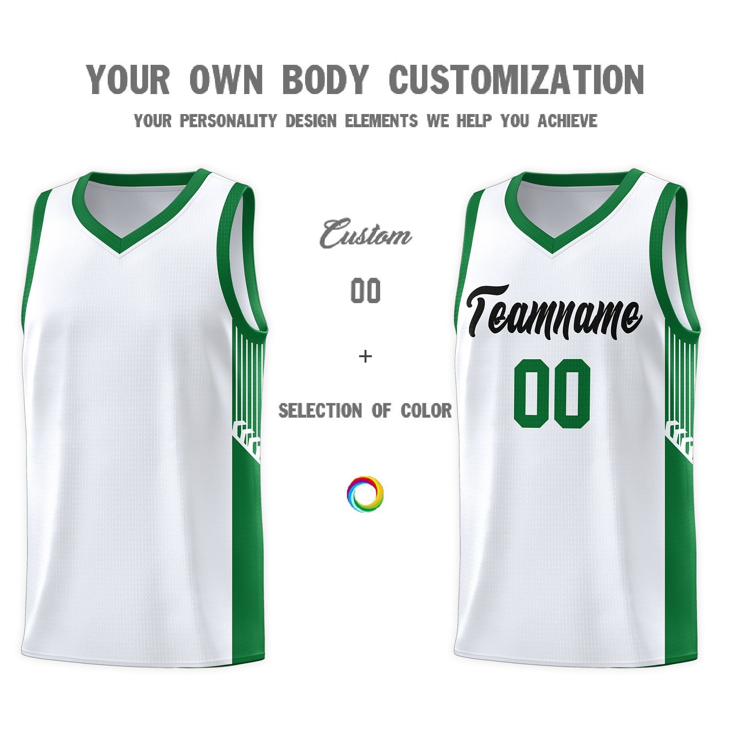 Custom Neon Green Navy-White Side Two-Tone Classic Sports Uniform Basketball Jersey |KXKSHOP