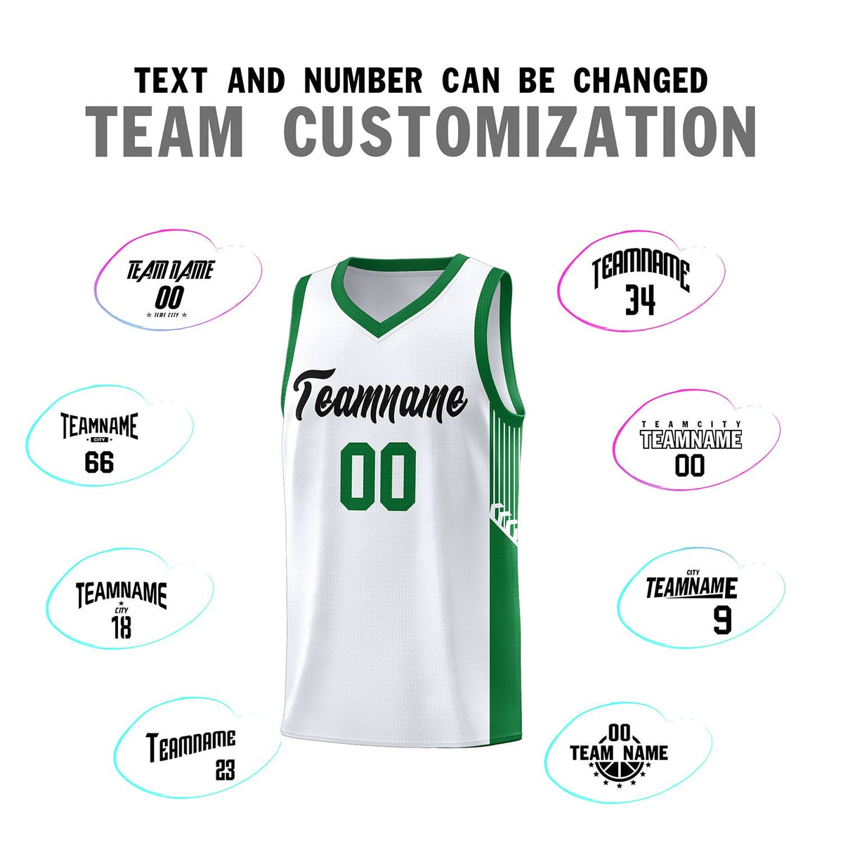 Custom Neon Green Navy-White Side Two-Tone Classic Sports Uniform Basketball Jersey |KXKSHOP