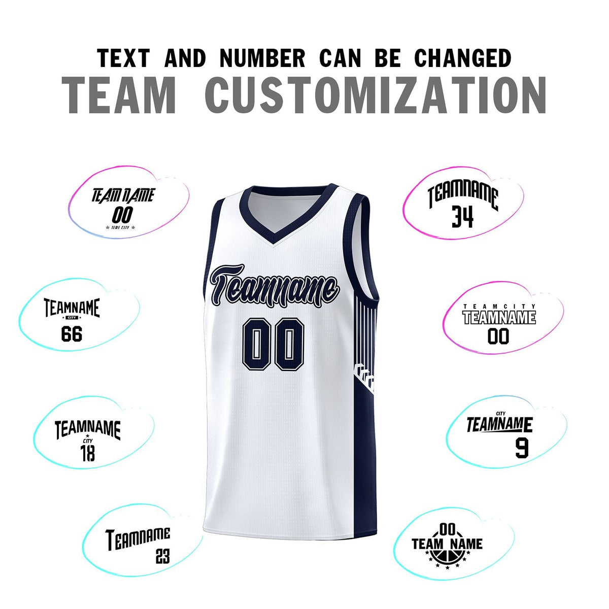 Custom Neon Green Navy-White Side Two-Tone Classic Sports Uniform Basketball Jersey |KXKSHOP