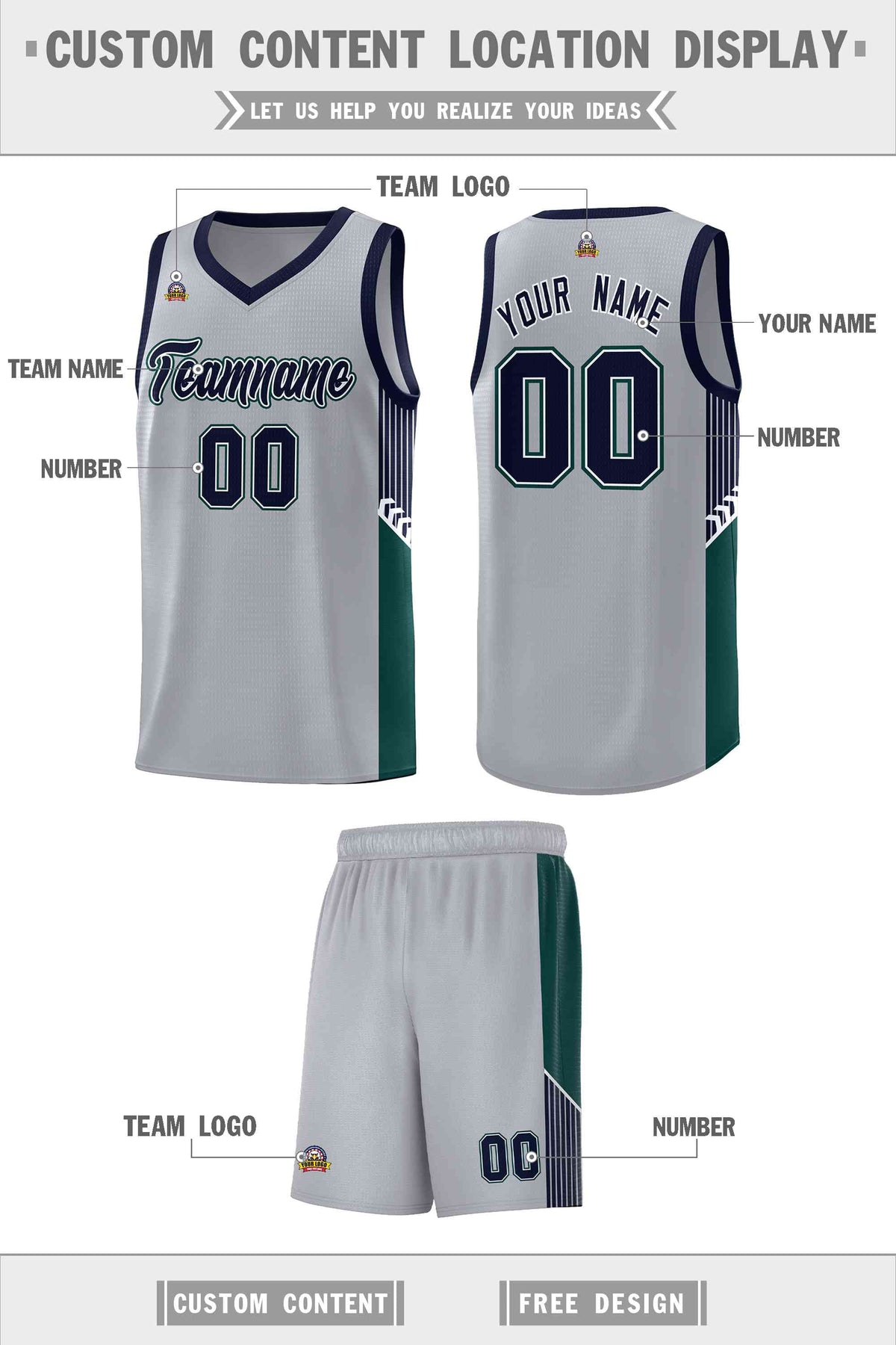 Custom Neon Green Navy-White Side Two-Tone Classic Sports Uniform Basketball Jersey |KXKSHOP