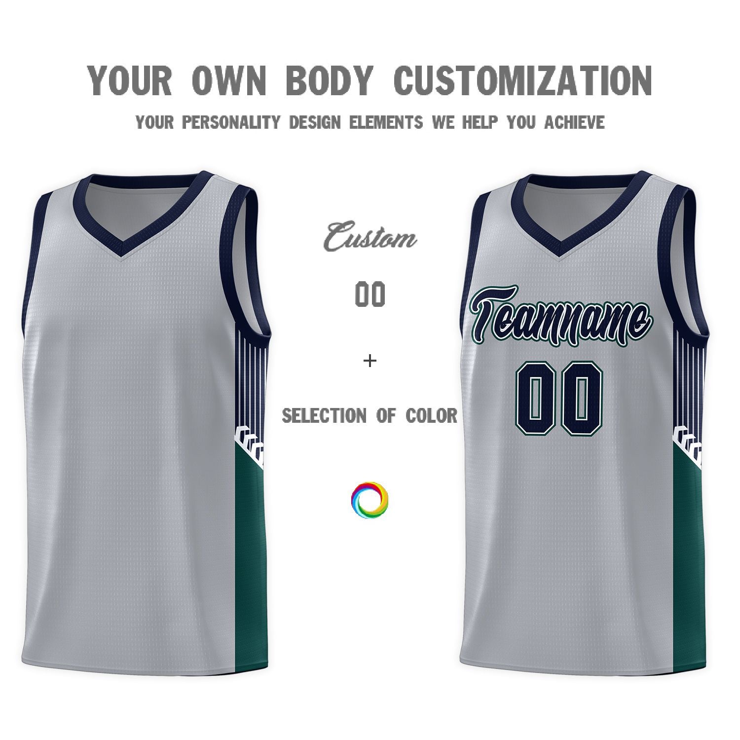 Custom Neon Green Navy-White Side Two-Tone Classic Sports Uniform Basketball Jersey |KXKSHOP