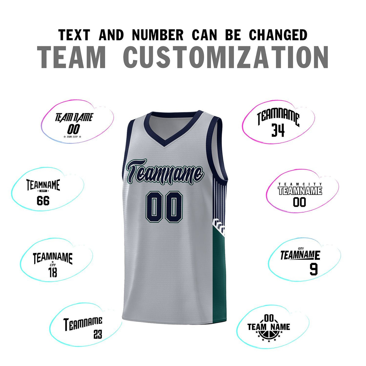 Custom Neon Green Navy-White Side Two-Tone Classic Sports Uniform Basketball Jersey |KXKSHOP