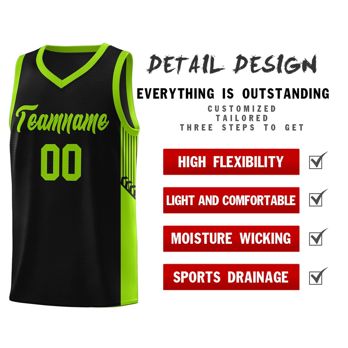 Custom Neon Green Navy-White Side Two-Tone Classic Sports Uniform Basketball Jersey |KXKSHOP
