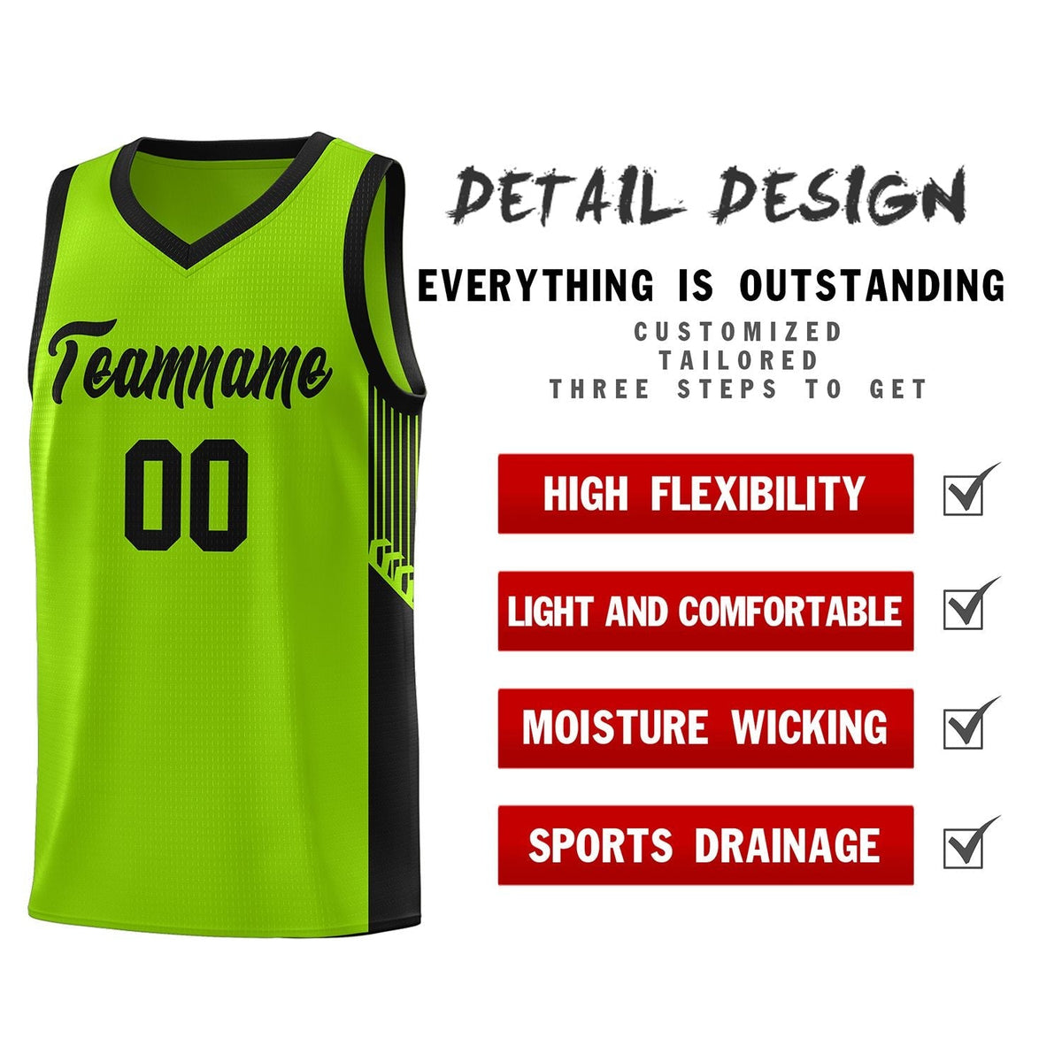 Custom Neon Green Navy-White Side Two-Tone Classic Sports Uniform Basketball Jersey |KXKSHOP
