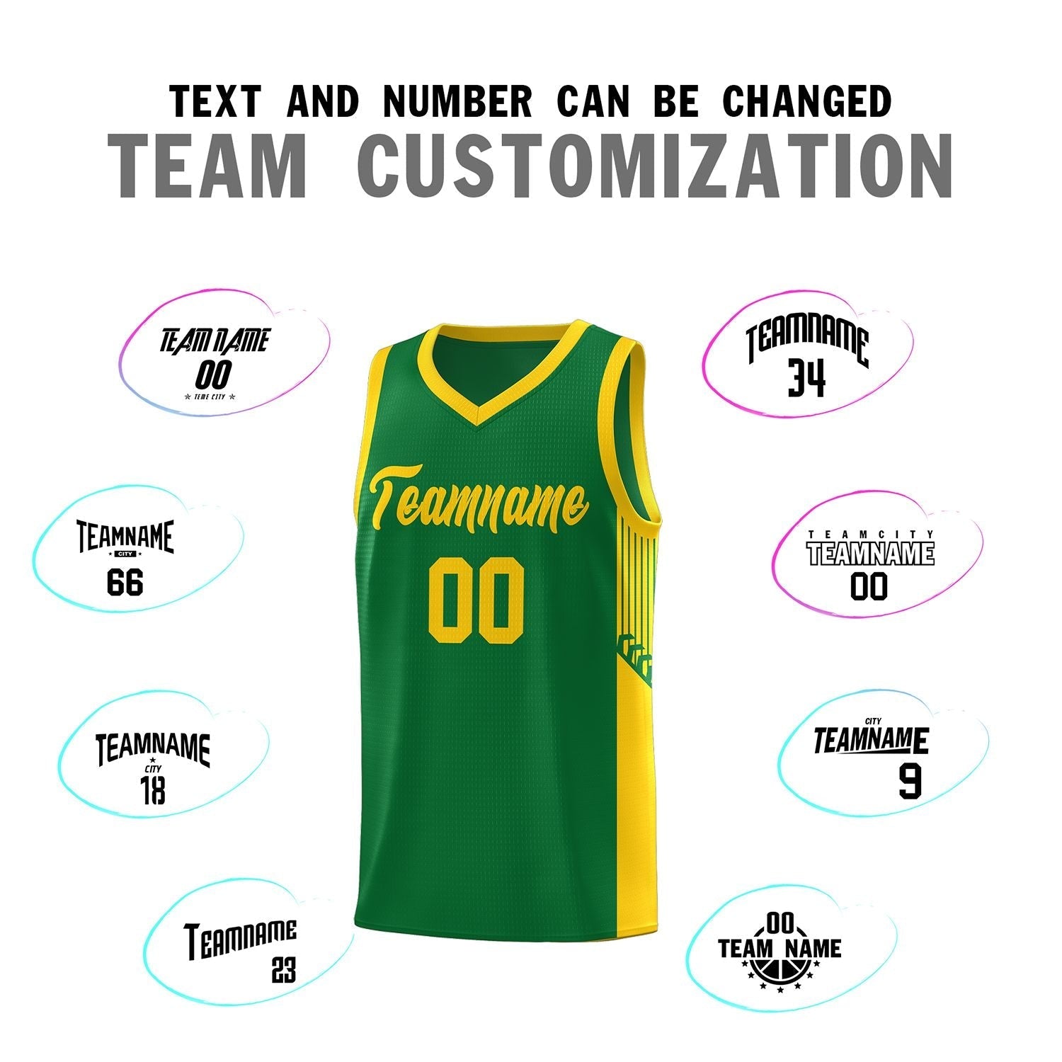 Custom Neon Green Navy-White Side Two-Tone Classic Sports Uniform Basketball Jersey |KXKSHOP