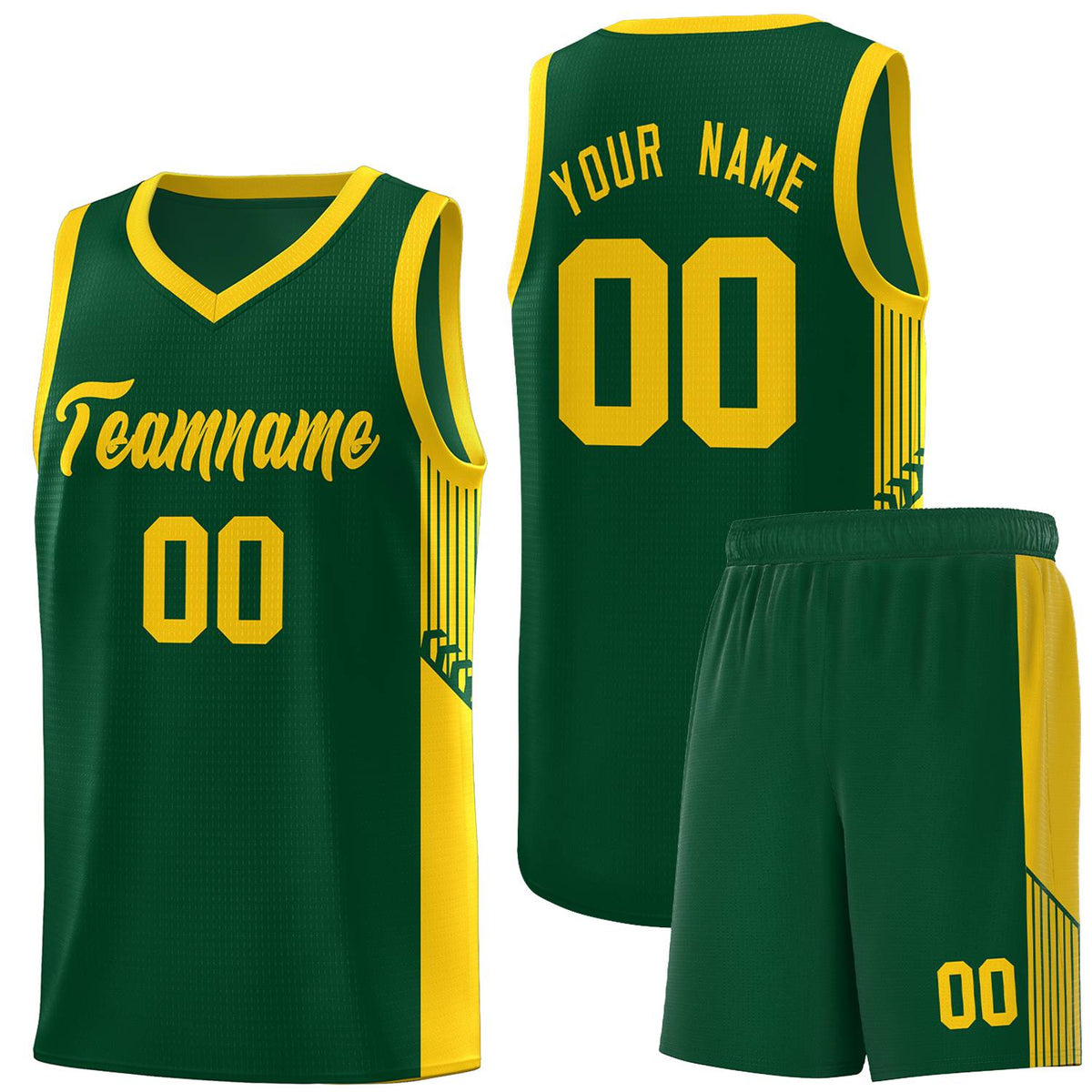 Custom Neon Green Navy-White Side Two-Tone Classic Sports Uniform Basketball Jersey |KXKSHOP