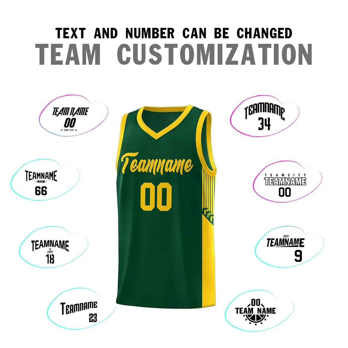 Custom Neon Green Navy-White Side Two-Tone Classic Sports Uniform Basketball Jersey |KXKSHOP