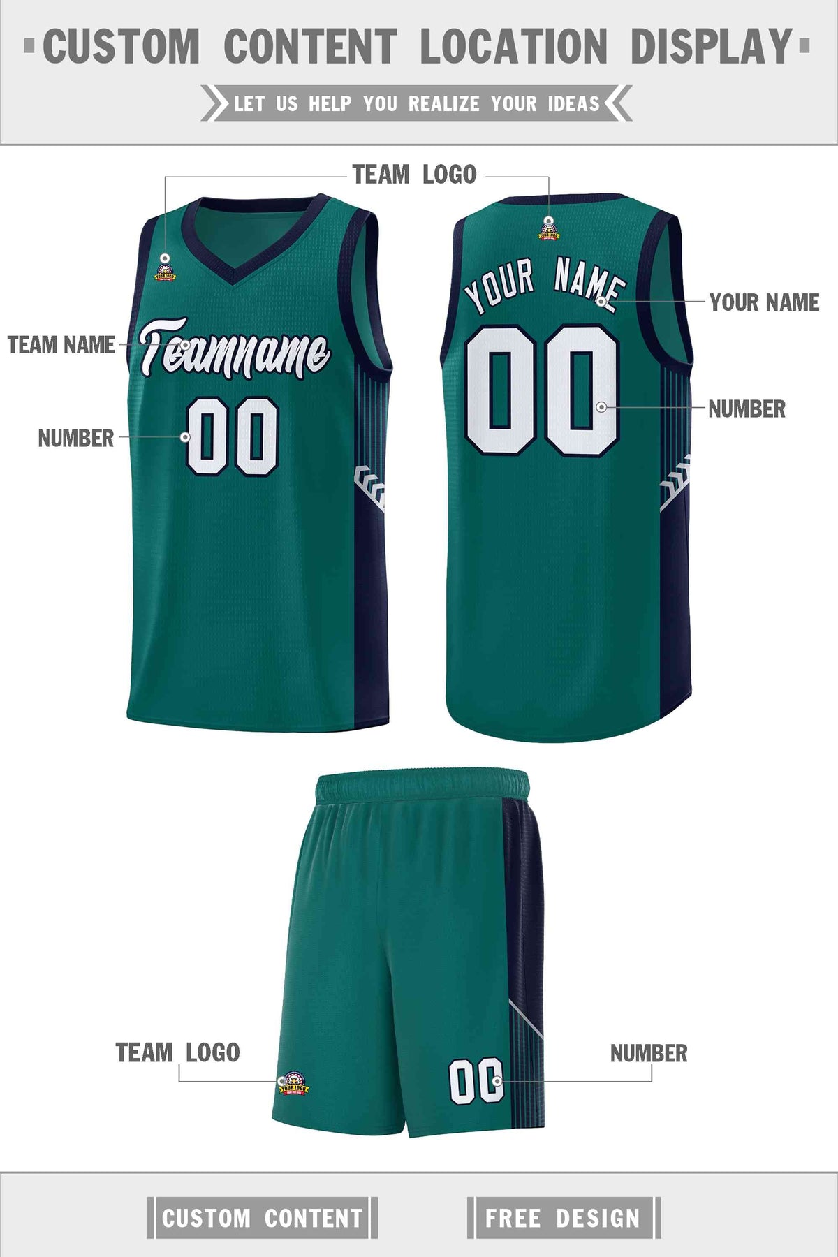 Custom Neon Green Navy-White Side Two-Tone Classic Sports Uniform Basketball Jersey |KXKSHOP
