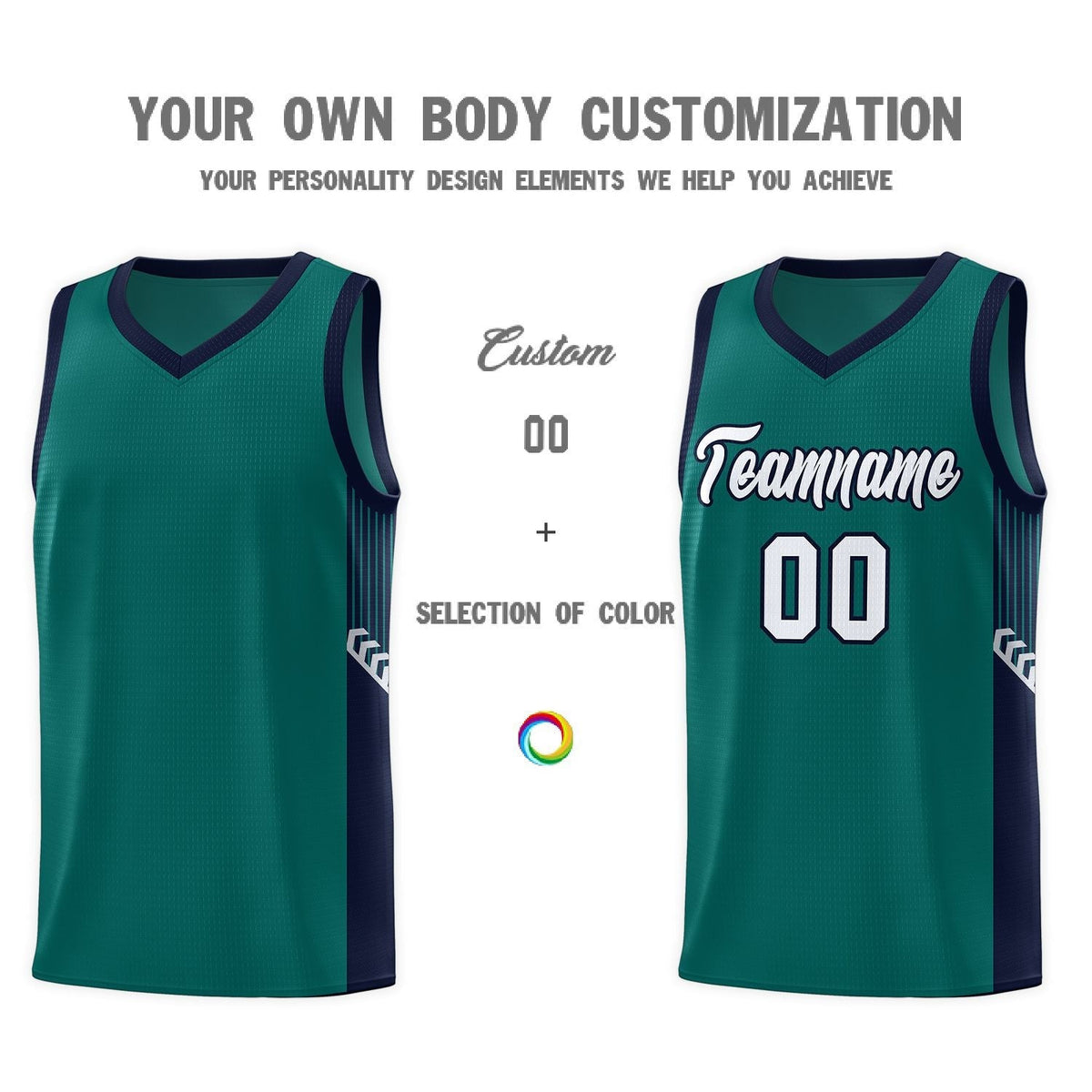 Custom Neon Green Navy-White Side Two-Tone Classic Sports Uniform Basketball Jersey |KXKSHOP