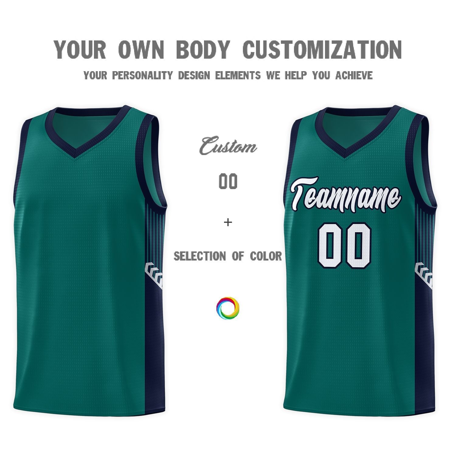 Custom Neon Green Navy-White Side Two-Tone Classic Sports Uniform Basketball Jersey |KXKSHOP