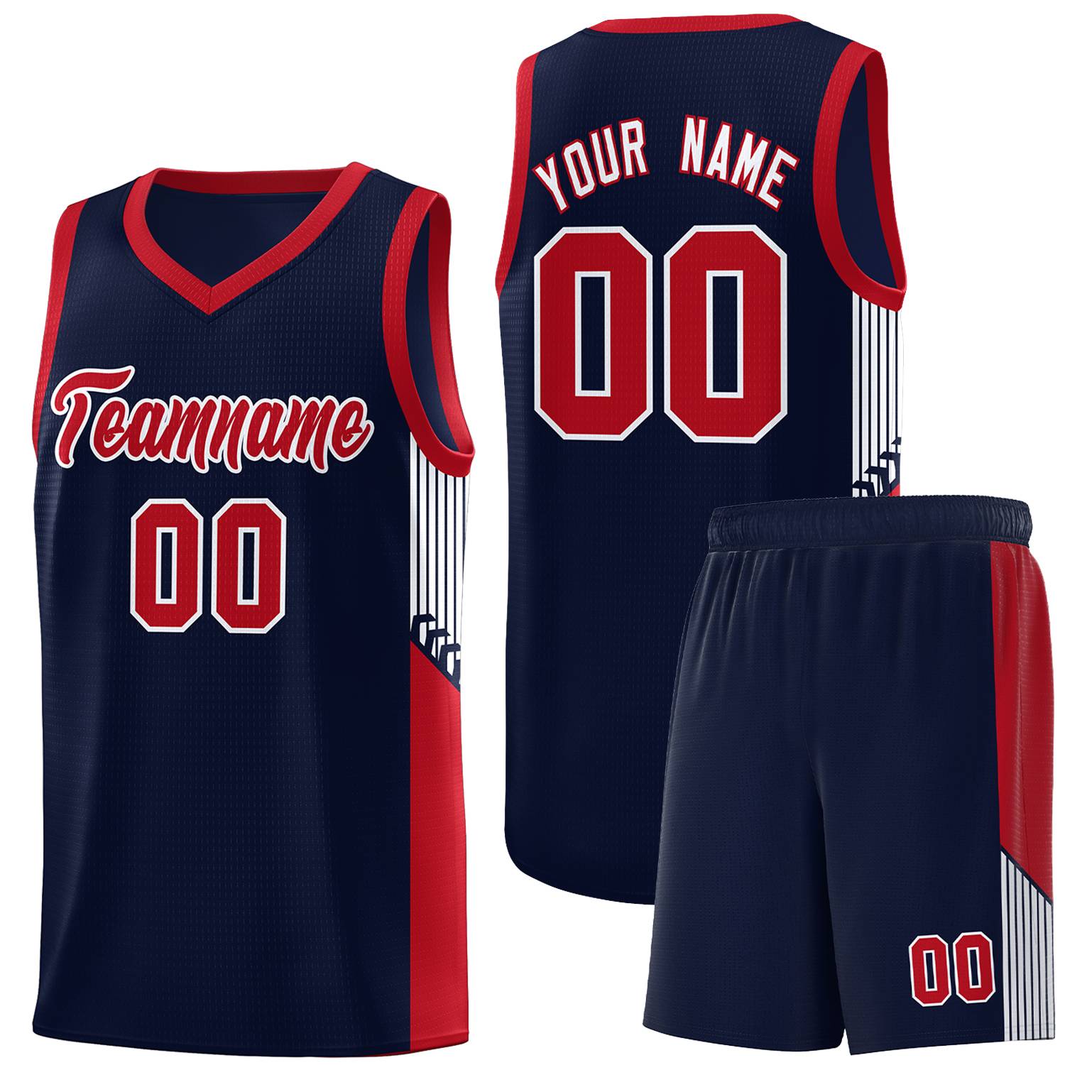 Custom Neon Green Navy-White Side Two-Tone Classic Sports Uniform Basketball Jersey |KXKSHOP