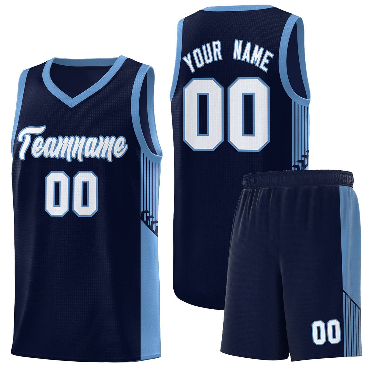 Custom Neon Green Navy-White Side Two-Tone Classic Sports Uniform Basketball Jersey |KXKSHOP