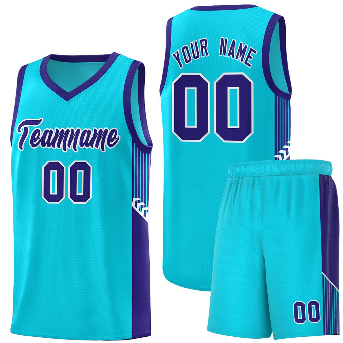 Custom Neon Green Navy-White Side Two-Tone Classic Sports Uniform Basketball Jersey |KXKSHOP