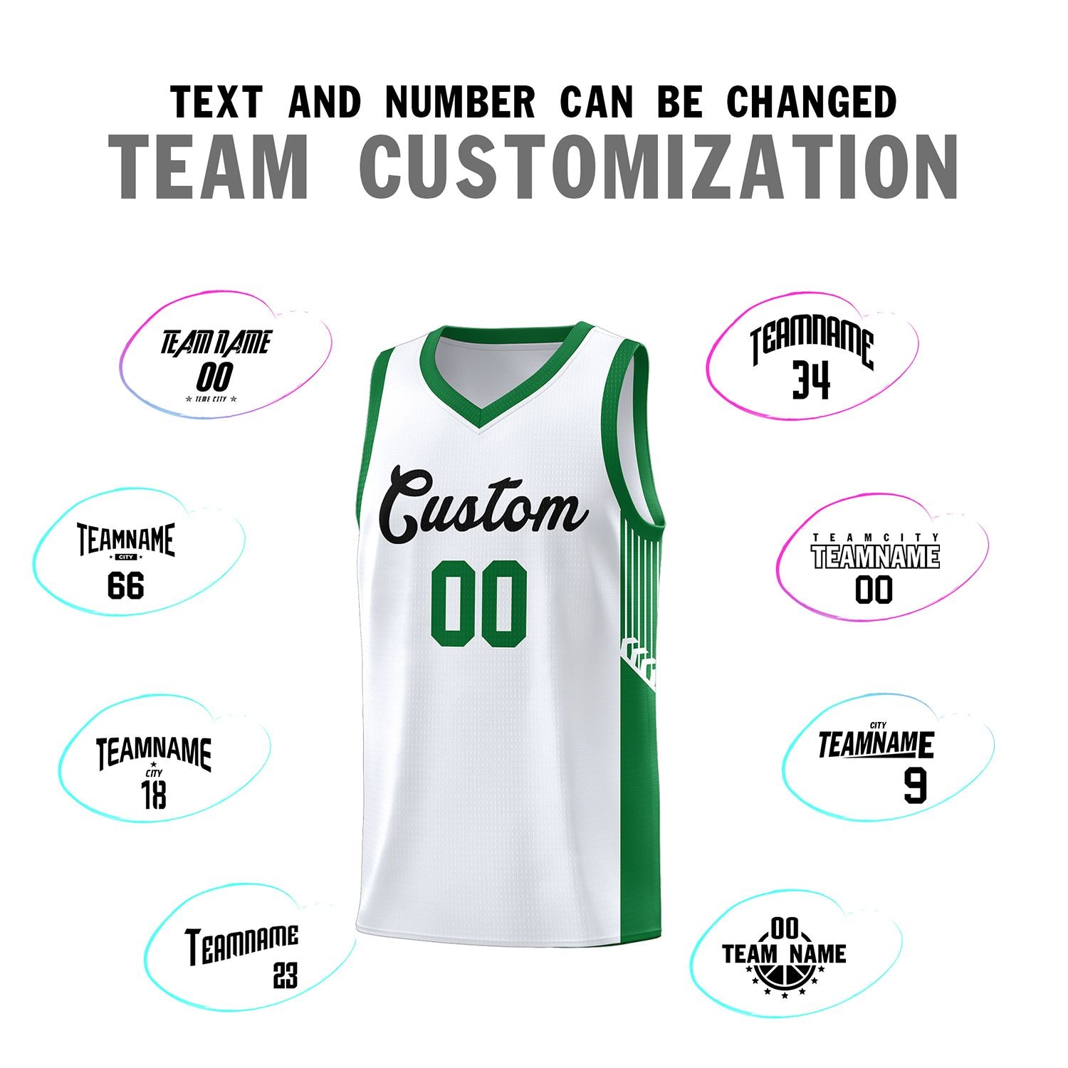 Custom Neon Green Navy-White Side Two-Tone Classic Sports Uniform Basketball Jersey |KXKSHOP