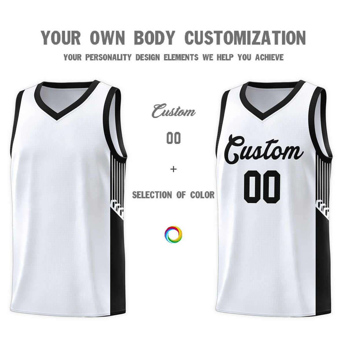Custom Neon Green Navy-White Side Two-Tone Classic Sports Uniform Basketball Jersey |KXKSHOP