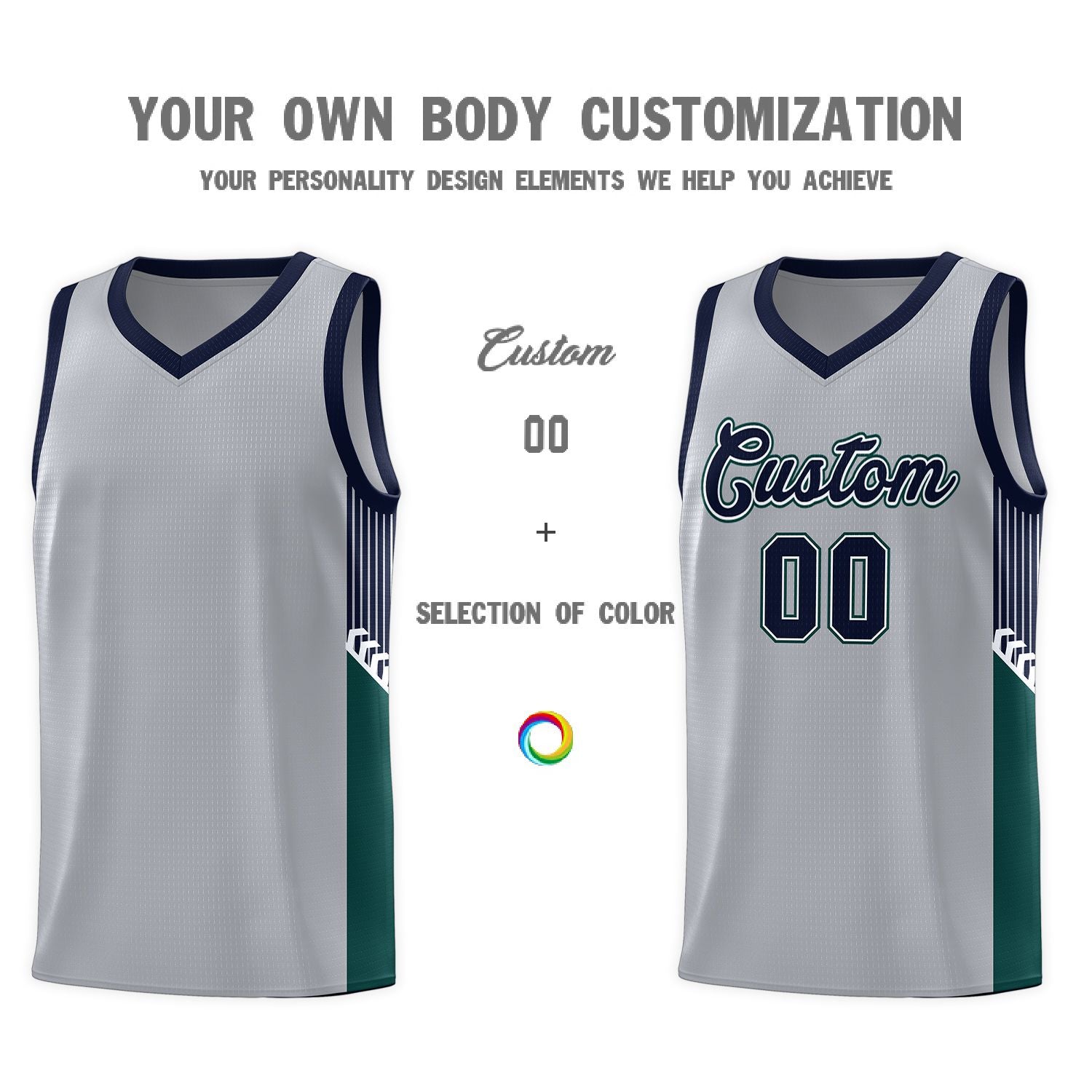 Custom Neon Green Navy-White Side Two-Tone Classic Sports Uniform Basketball Jersey |KXKSHOP