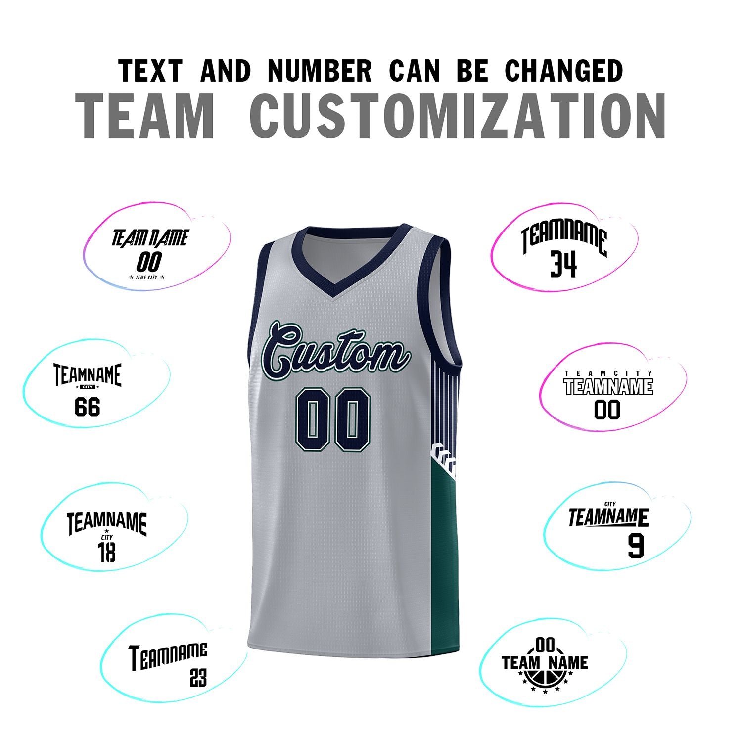 Custom Neon Green Navy-White Side Two-Tone Classic Sports Uniform Basketball Jersey |KXKSHOP