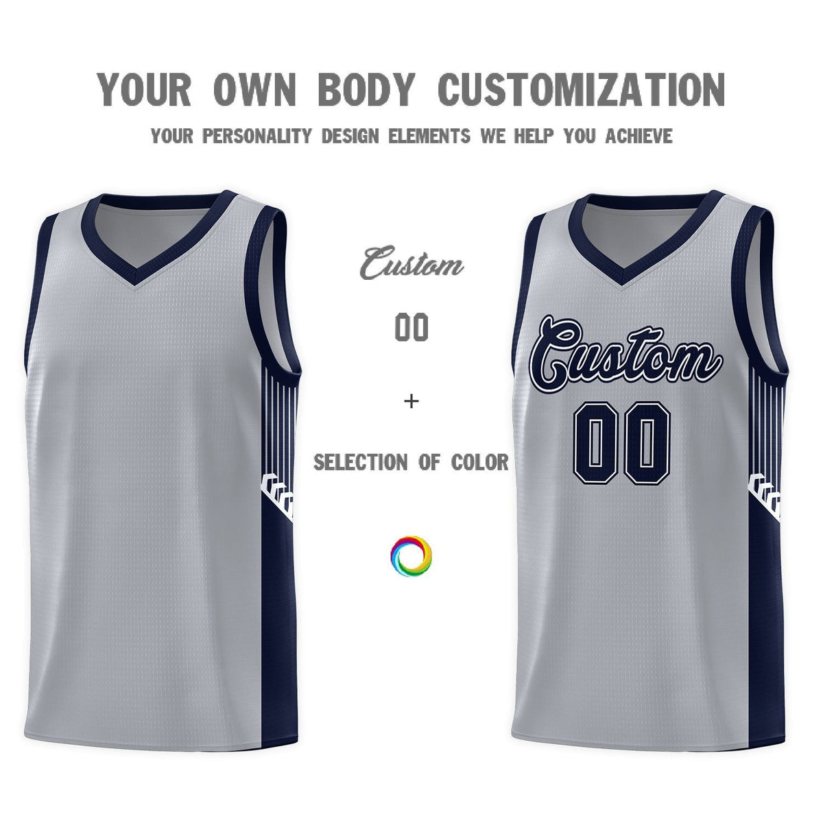Custom Neon Green Navy-White Side Two-Tone Classic Sports Uniform Basketball Jersey |KXKSHOP