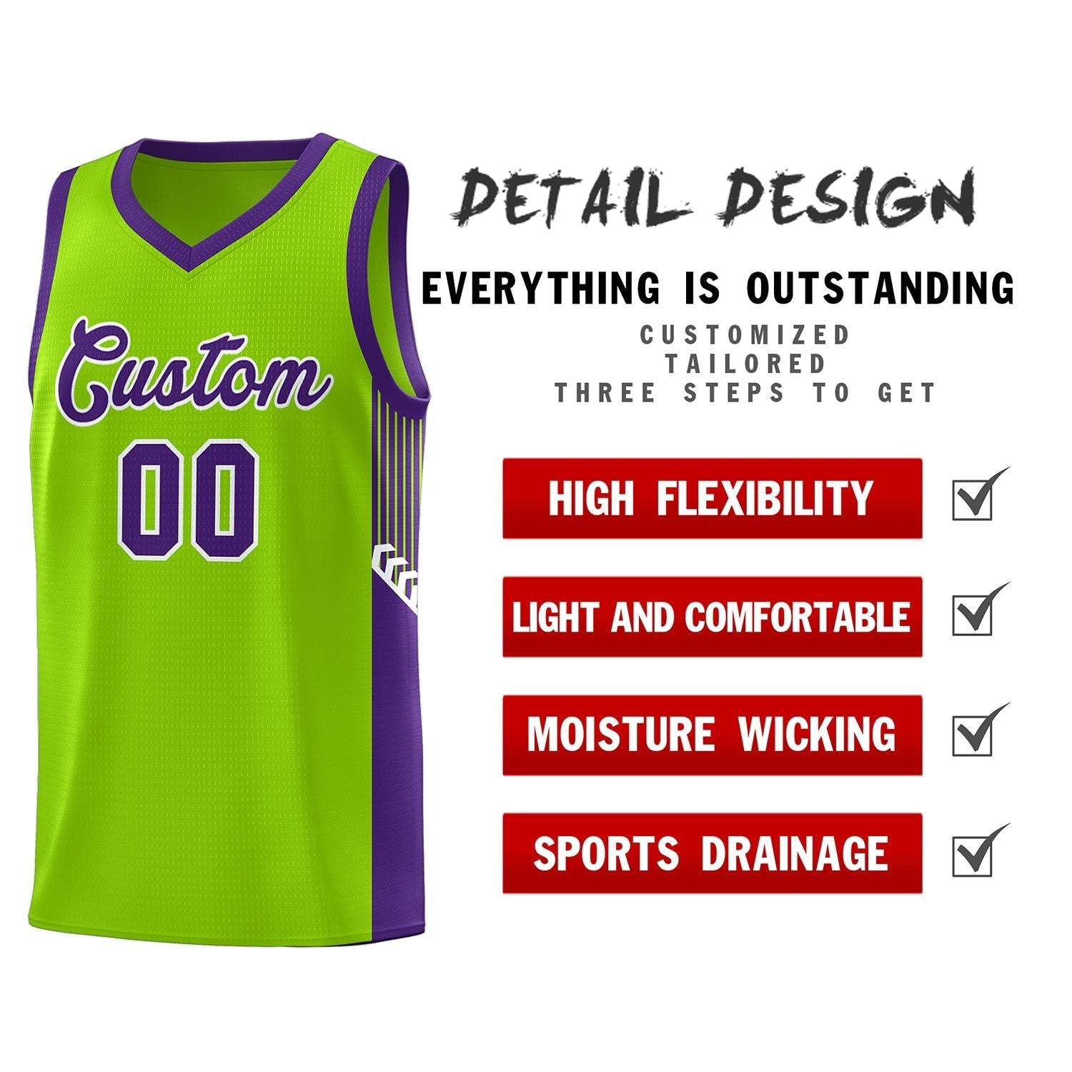 Custom Neon Green Navy-White Side Two-Tone Classic Sports Uniform Basketball Jersey |KXKSHOP