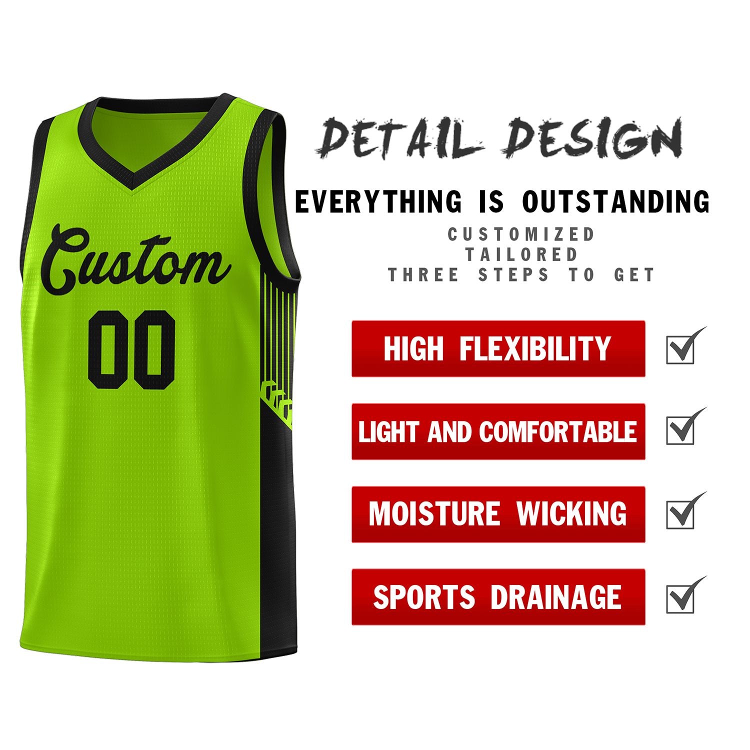 Custom Neon Green Navy-White Side Two-Tone Classic Sports Uniform Basketball Jersey |KXKSHOP