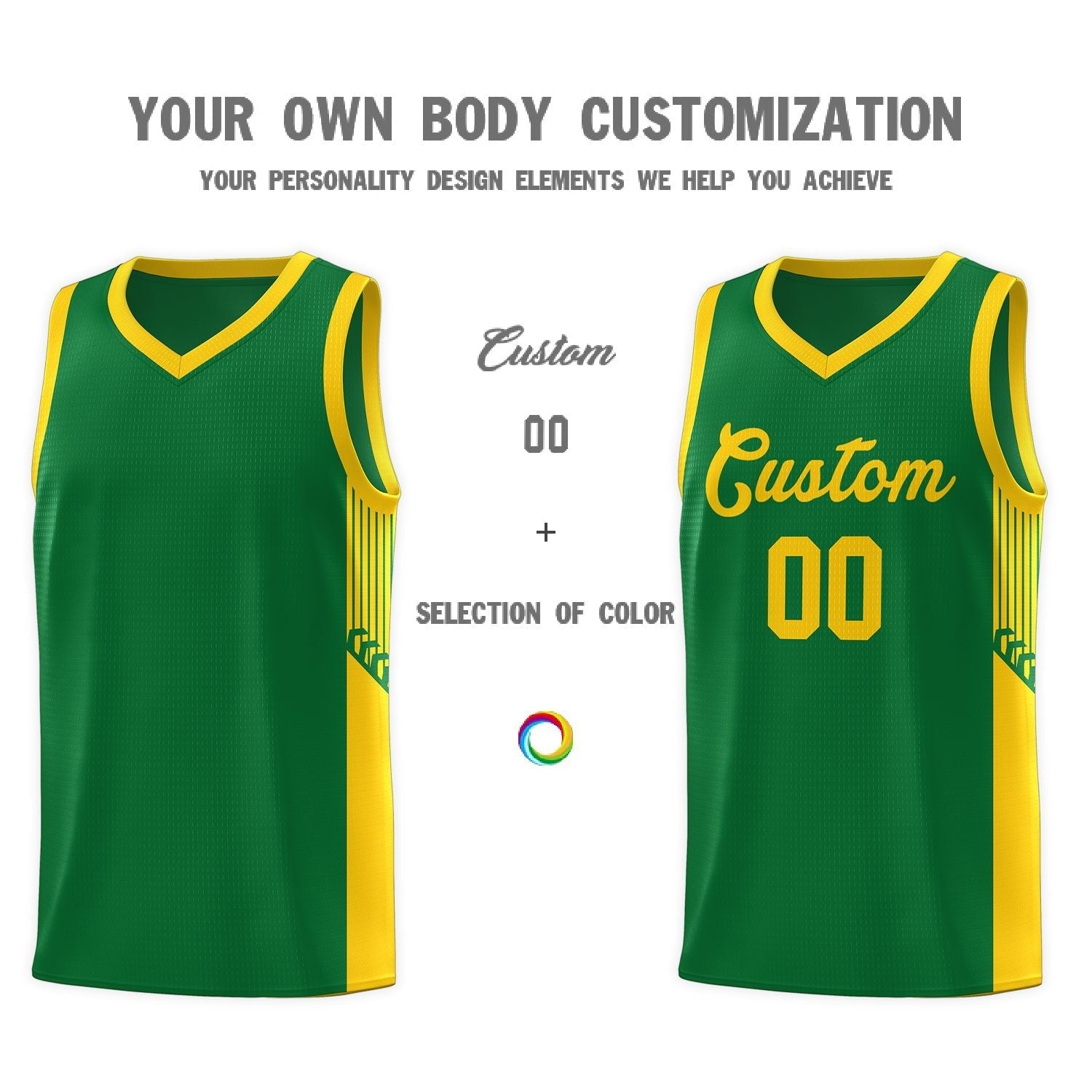 Custom Neon Green Navy-White Side Two-Tone Classic Sports Uniform Basketball Jersey |KXKSHOP