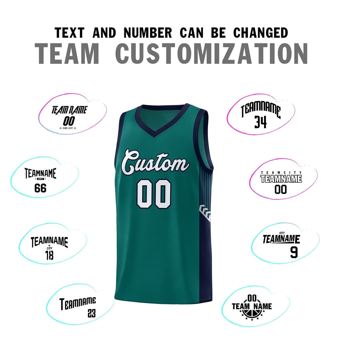 Custom Neon Green Navy-White Side Two-Tone Classic Sports Uniform Basketball Jersey |KXKSHOP