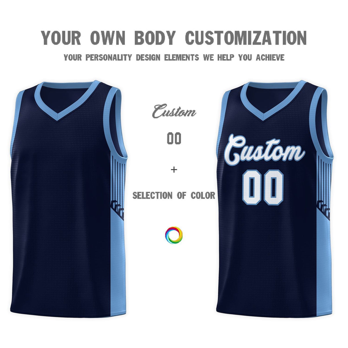 Custom Neon Green Navy-White Side Two-Tone Classic Sports Uniform Basketball Jersey |KXKSHOP