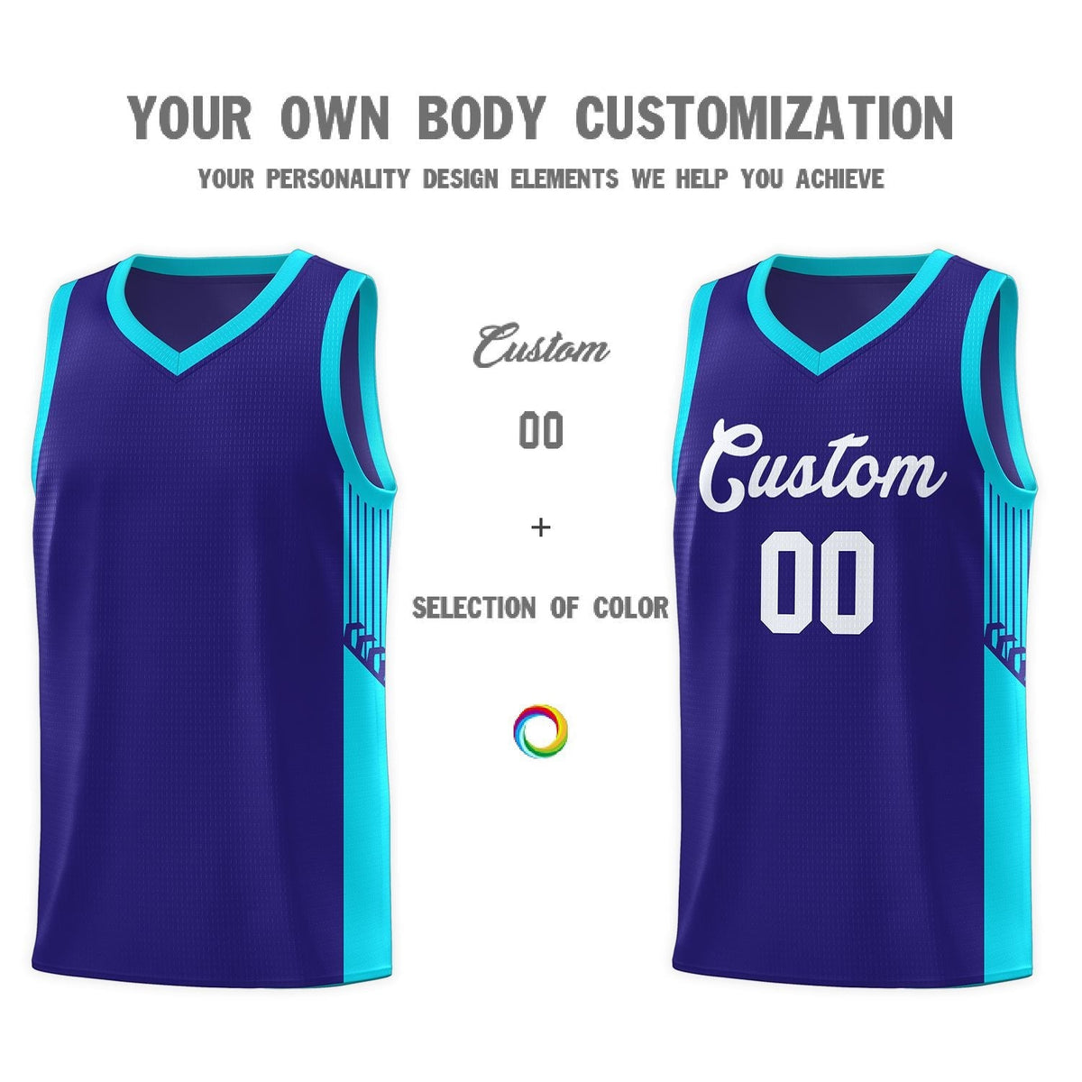 Custom Neon Green Navy-White Side Two-Tone Classic Sports Uniform Basketball Jersey |KXKSHOP
