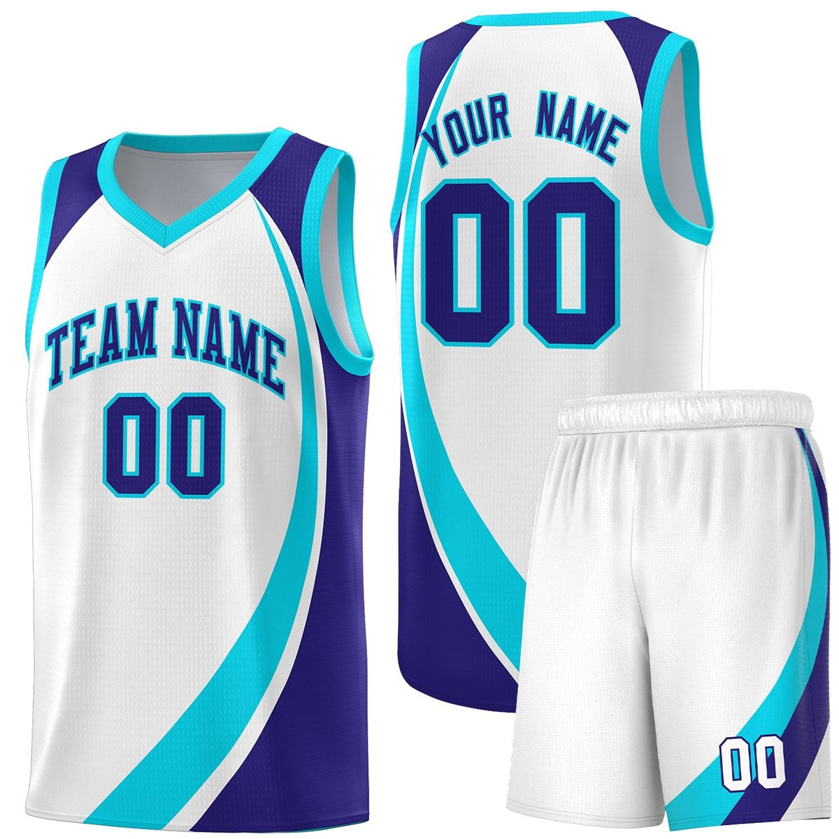 Custom Neon Green Navy-White Side Two-Tone Classic Sports Uniform Basketball Jersey |KXKSHOP