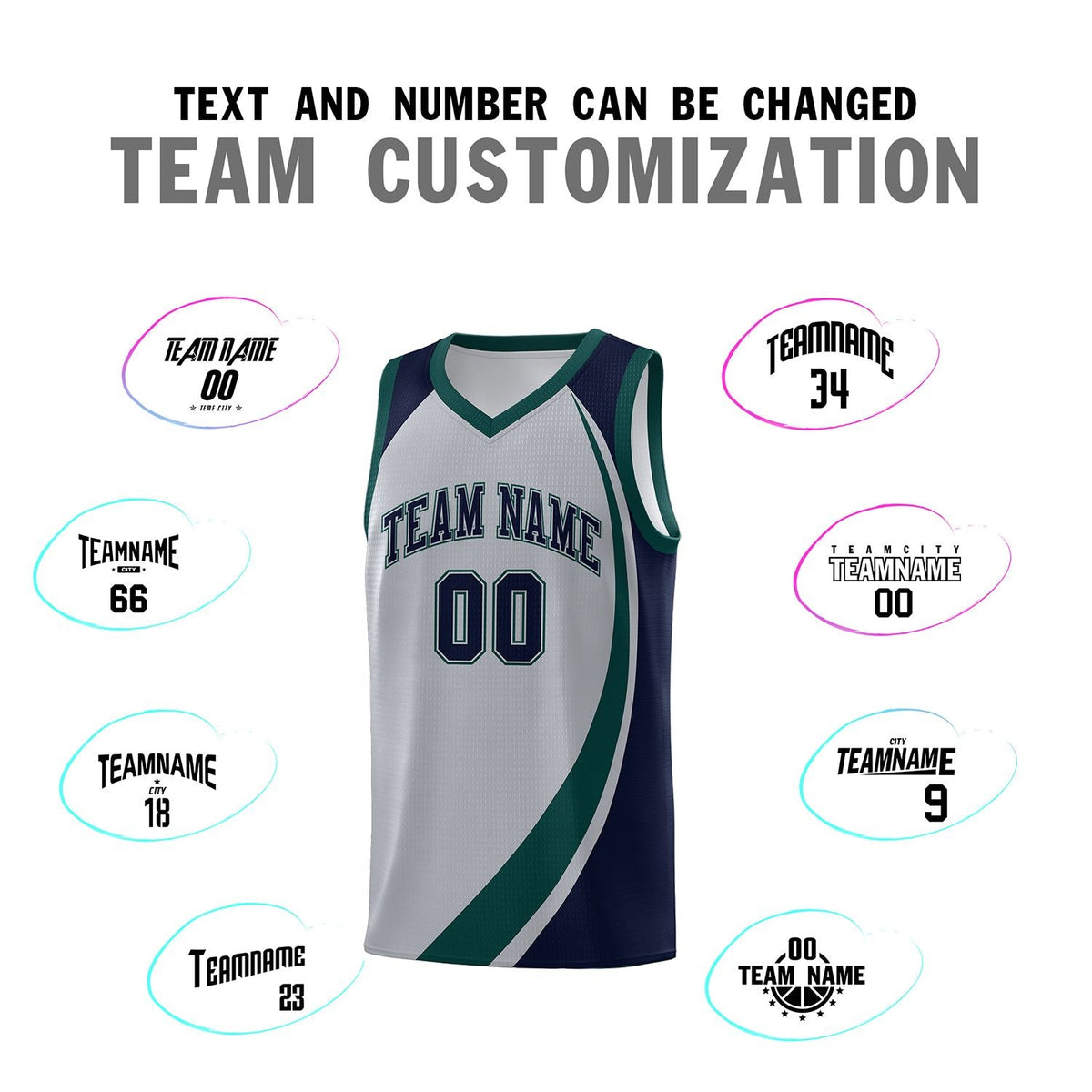 Custom Neon Green Navy-White Side Two-Tone Classic Sports Uniform Basketball Jersey |KXKSHOP