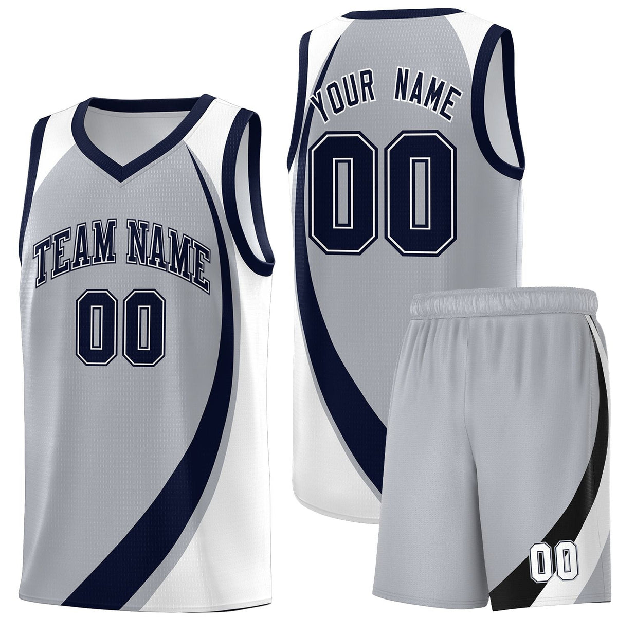 Custom Neon Green Navy-White Side Two-Tone Classic Sports Uniform Basketball Jersey |KXKSHOP