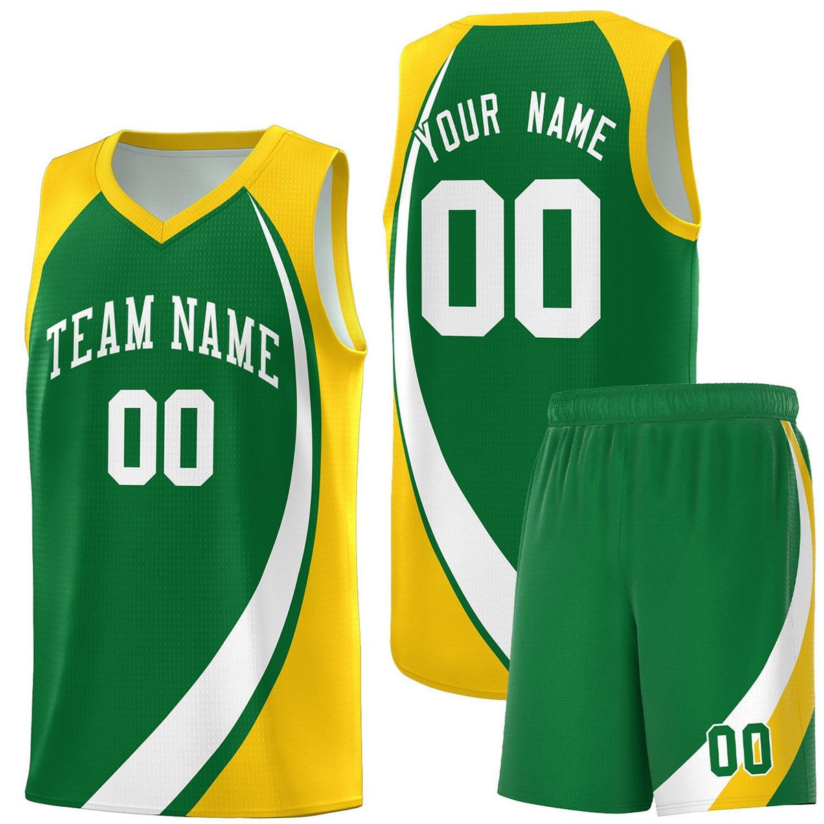 Custom Neon Green Navy-White Side Two-Tone Classic Sports Uniform Basketball Jersey |KXKSHOP