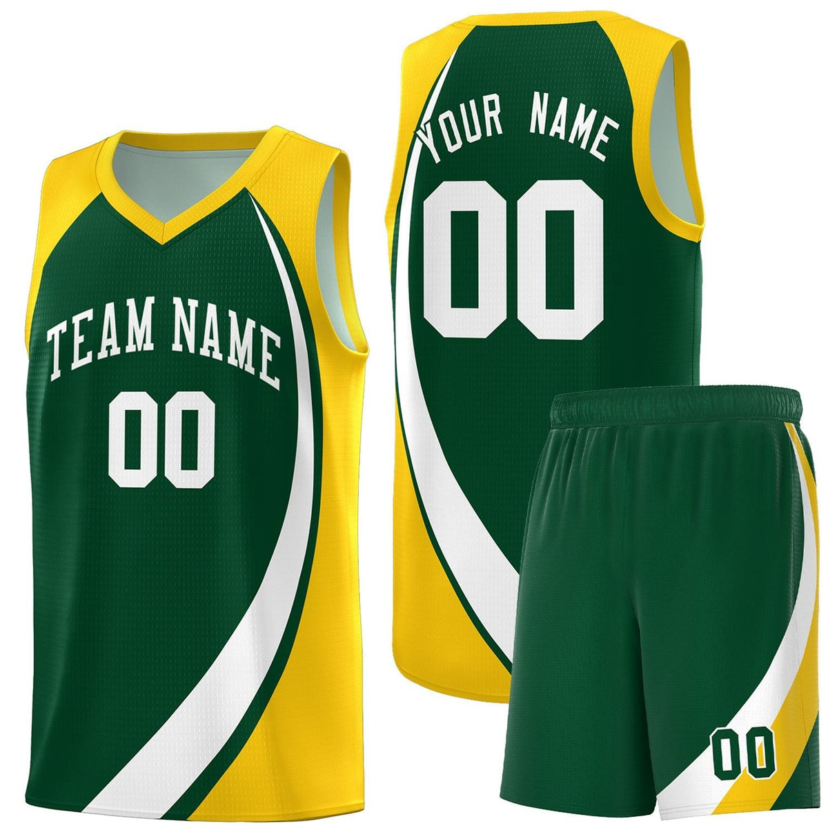 Custom Neon Green Navy-White Side Two-Tone Classic Sports Uniform Basketball Jersey |KXKSHOP