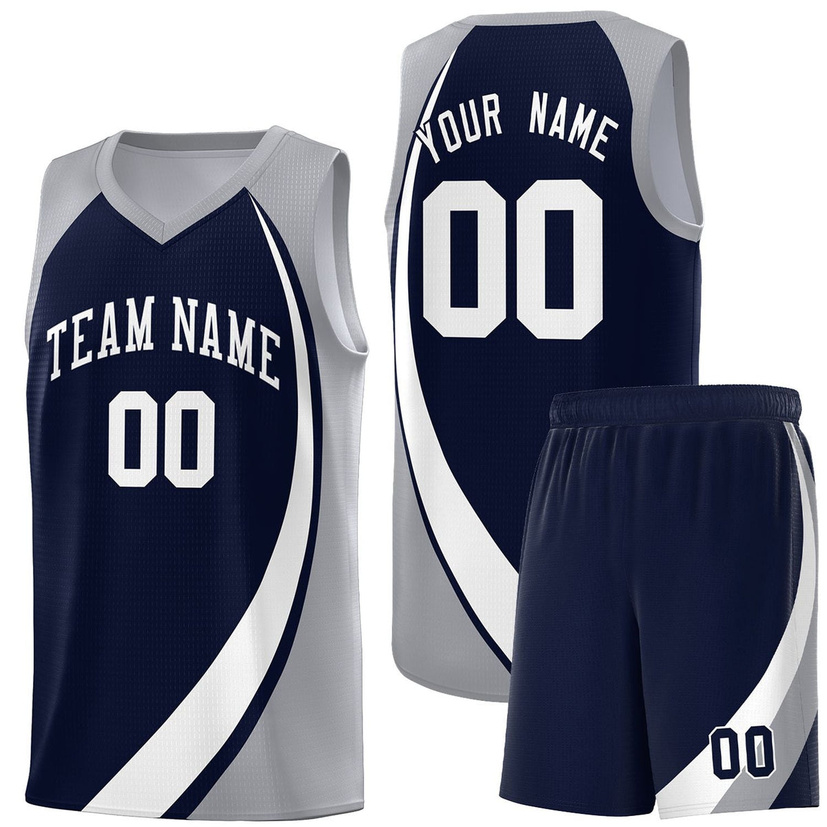 Custom Neon Green Navy-White Side Two-Tone Classic Sports Uniform Basketball Jersey |KXKSHOP