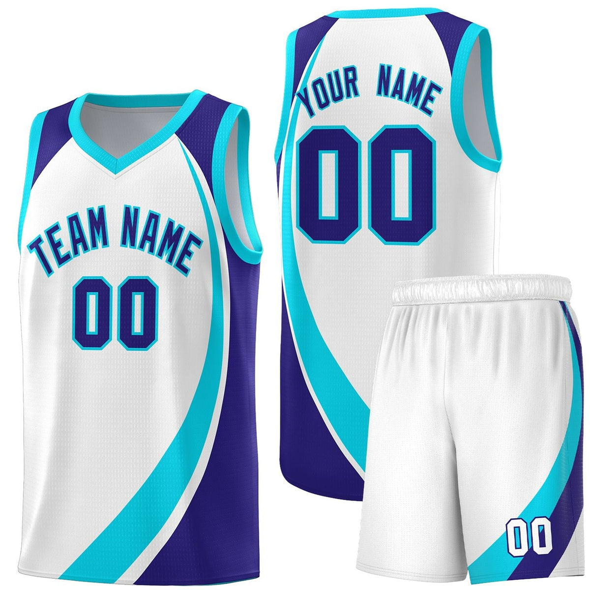 Custom Neon Green Navy-White Side Two-Tone Classic Sports Uniform Basketball Jersey |KXKSHOP