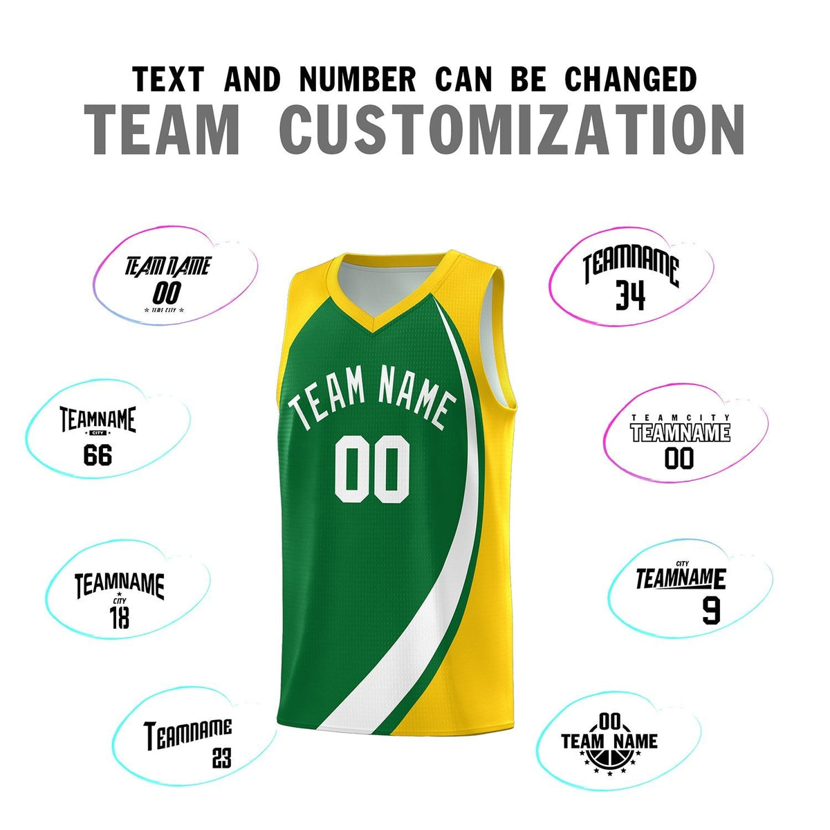 Custom Neon Green Navy-White Side Two-Tone Classic Sports Uniform Basketball Jersey |KXKSHOP