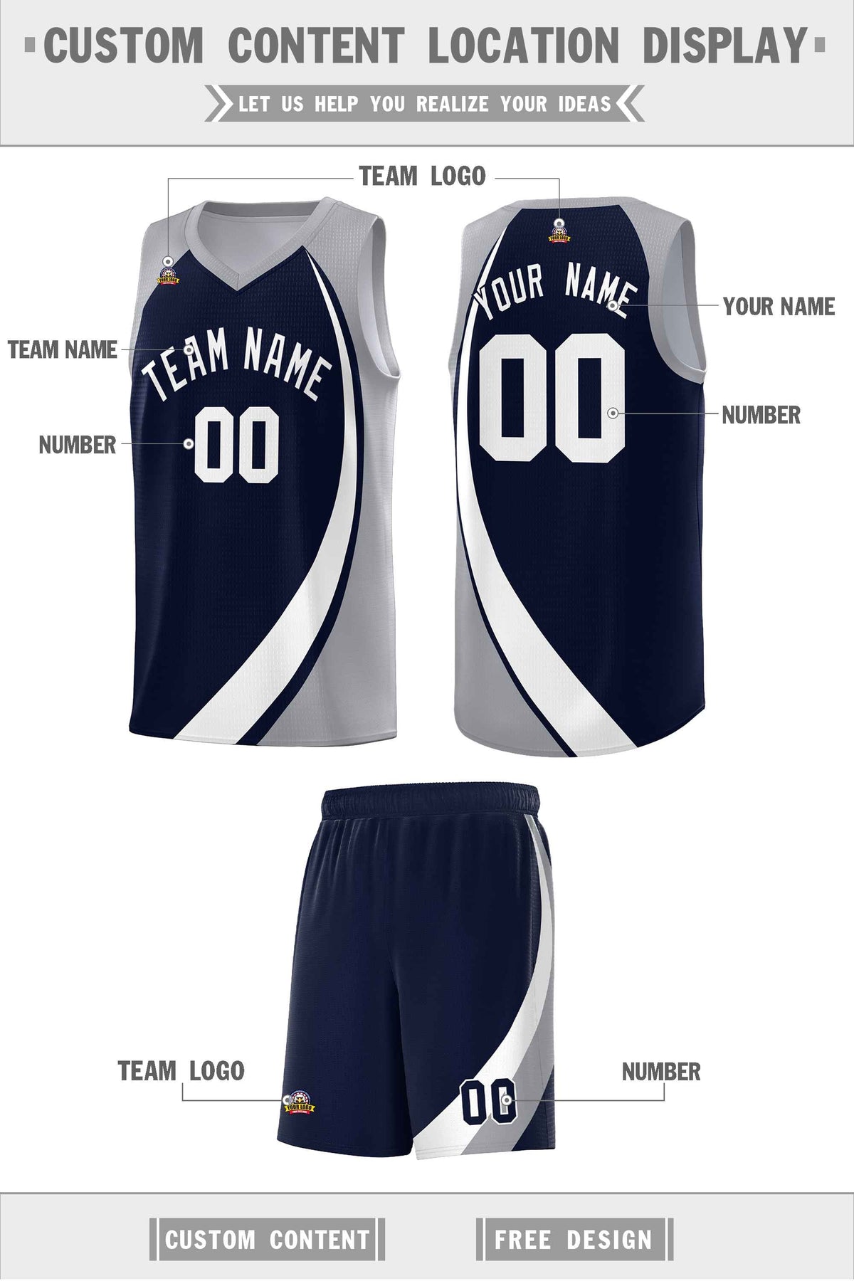 Custom Neon Green Navy-White Side Two-Tone Classic Sports Uniform Basketball Jersey |KXKSHOP