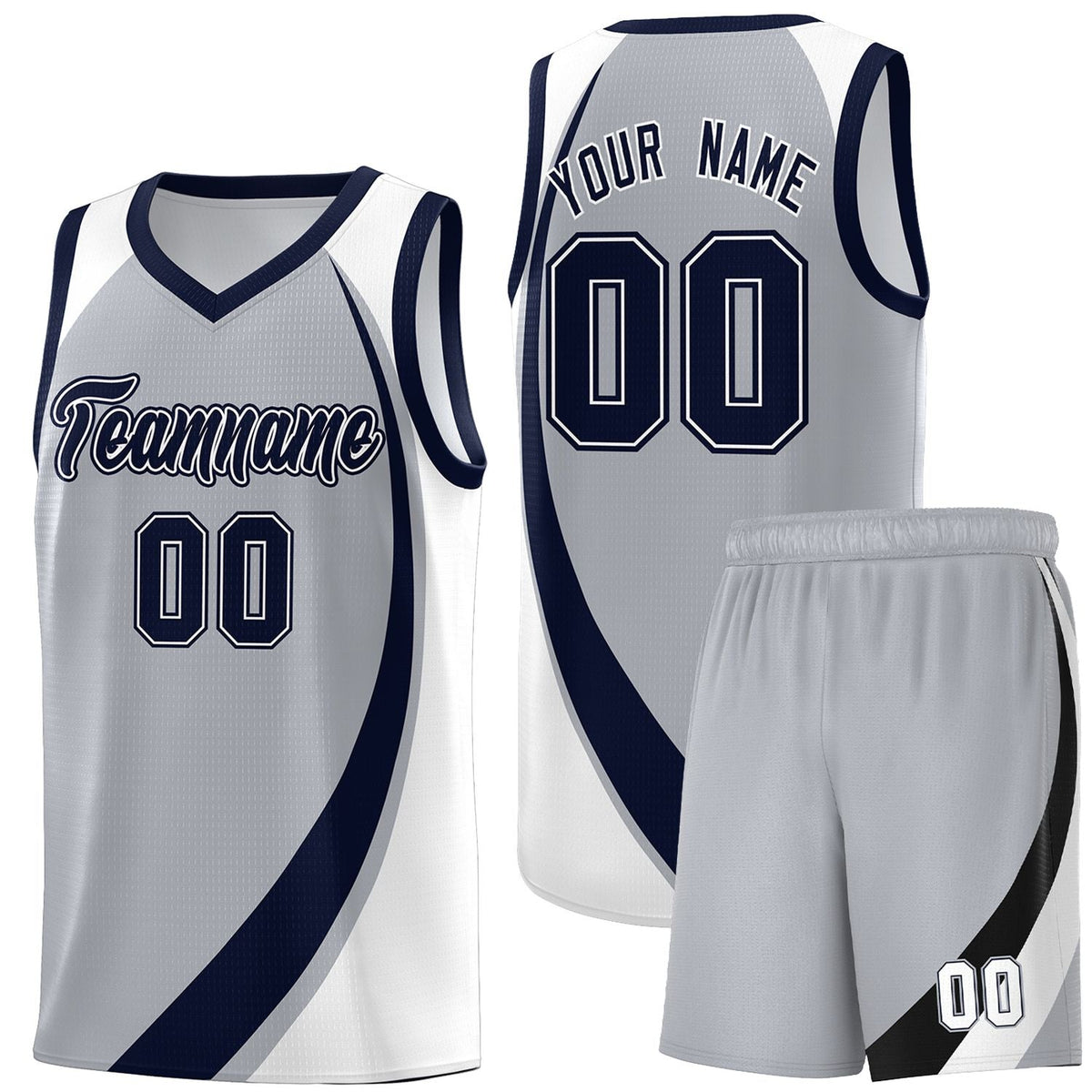Custom Neon Green Navy-White Side Two-Tone Classic Sports Uniform Basketball Jersey |KXKSHOP