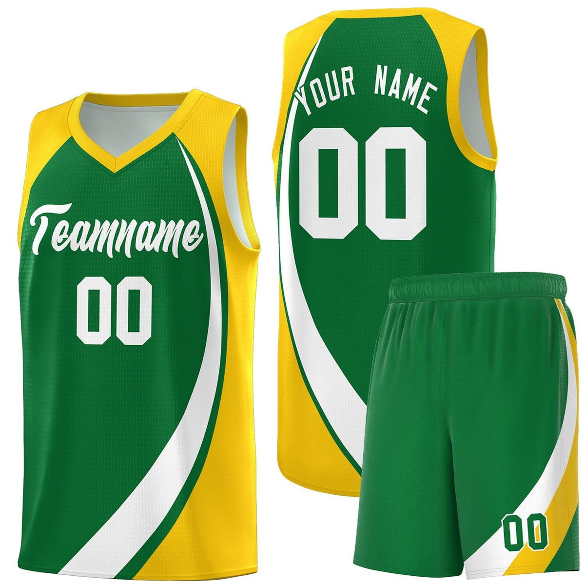 Custom Neon Green Navy-White Side Two-Tone Classic Sports Uniform Basketball Jersey |KXKSHOP