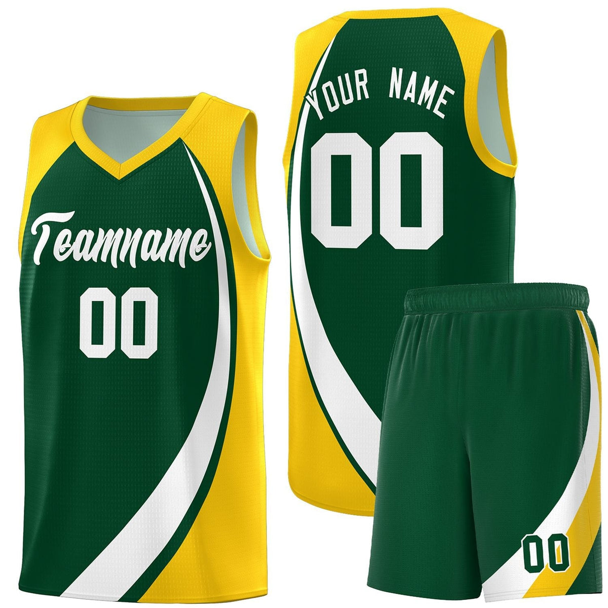 Custom Neon Green Navy-White Side Two-Tone Classic Sports Uniform Basketball Jersey |KXKSHOP