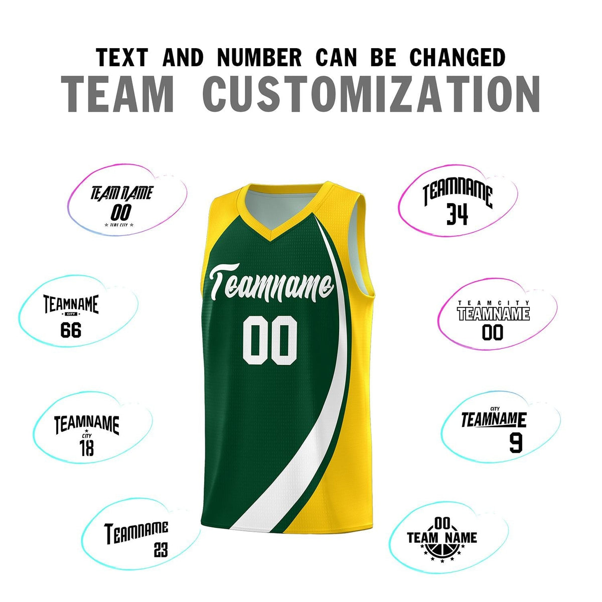 Custom Neon Green Navy-White Side Two-Tone Classic Sports Uniform Basketball Jersey |KXKSHOP