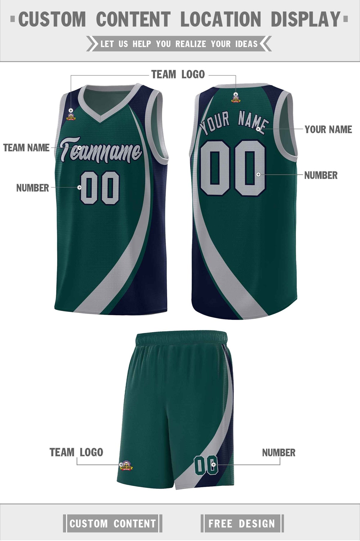 Custom Neon Green Navy-White Side Two-Tone Classic Sports Uniform Basketball Jersey |KXKSHOP